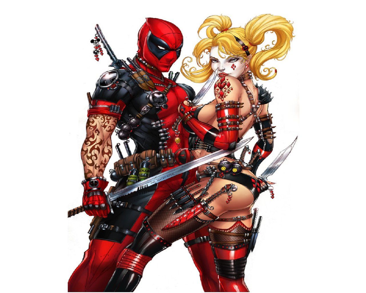 Deadpool And Harley Quinn 4K Wallpapers
