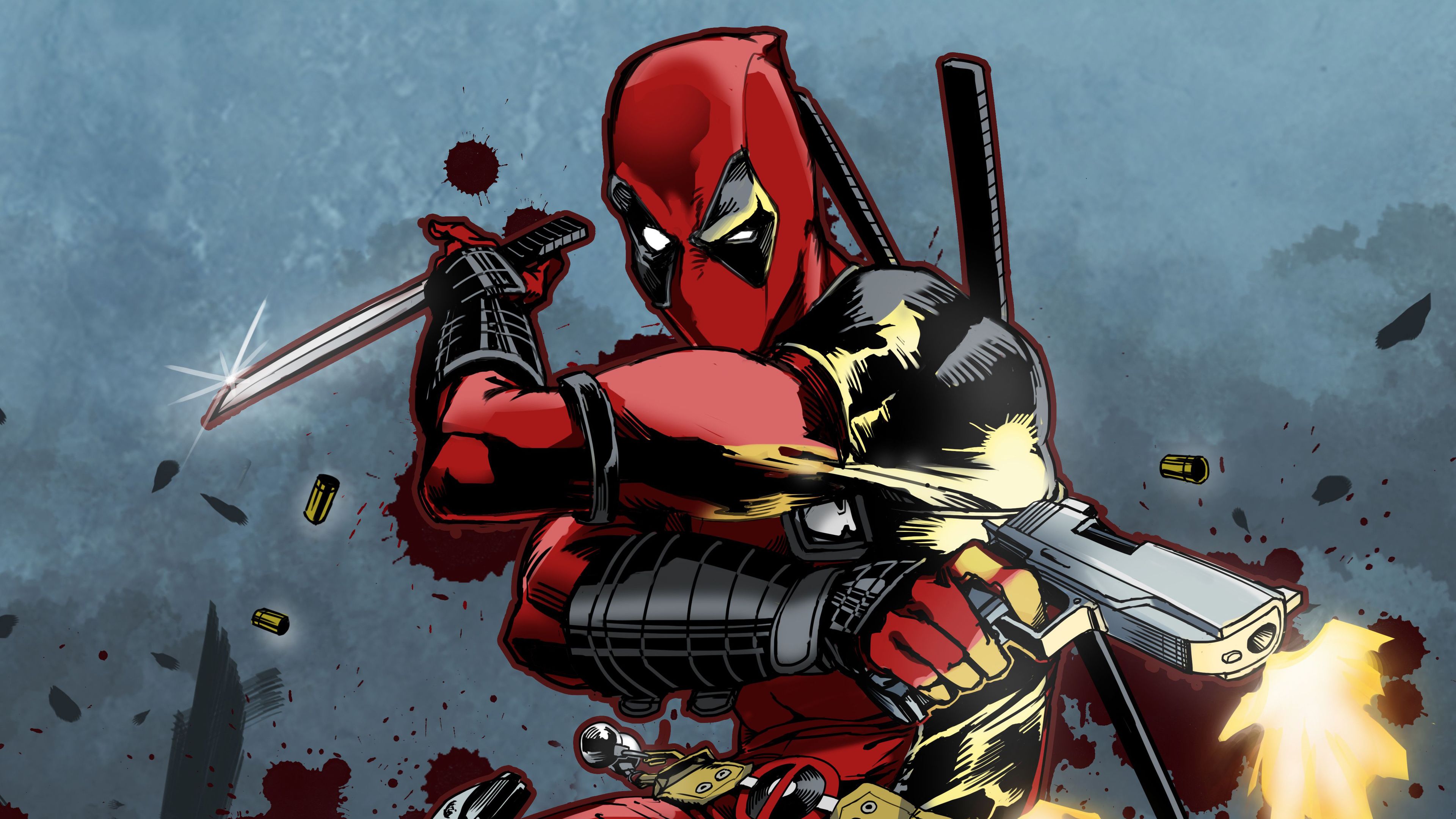 Deadpool Flat Digital Art Wallpapers