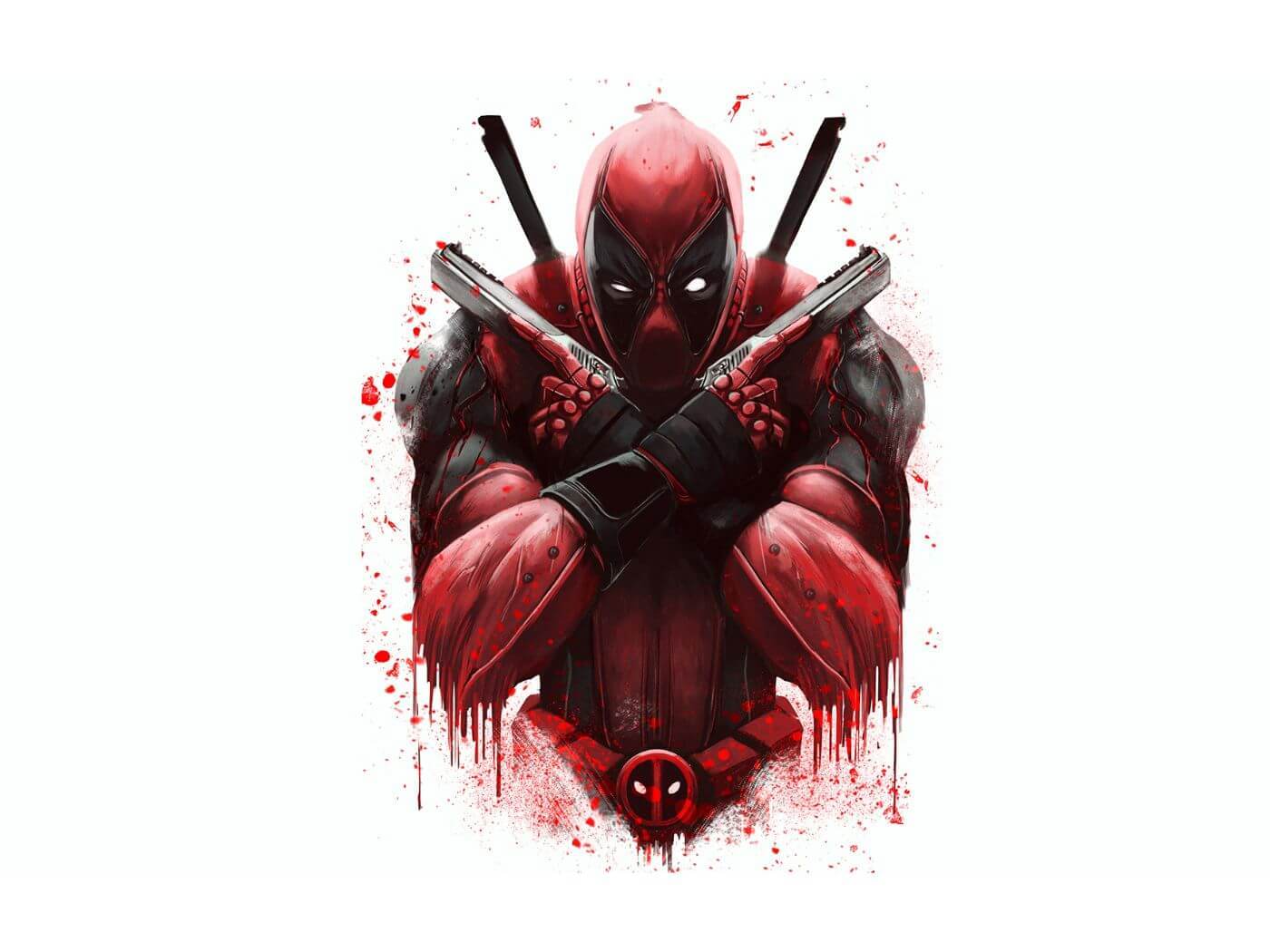 Deadpool Flat Digital Art Wallpapers