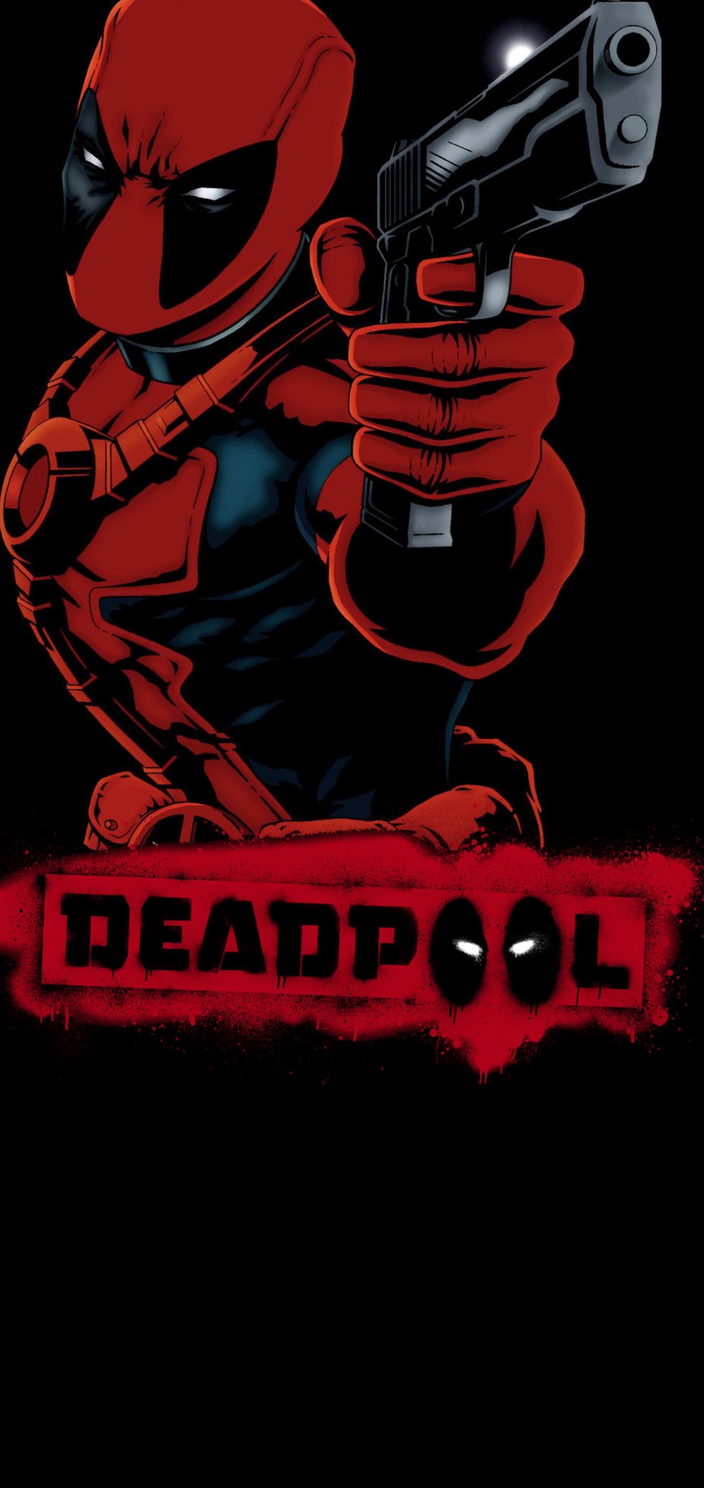 Deadpool With Guns Up Wallpapers