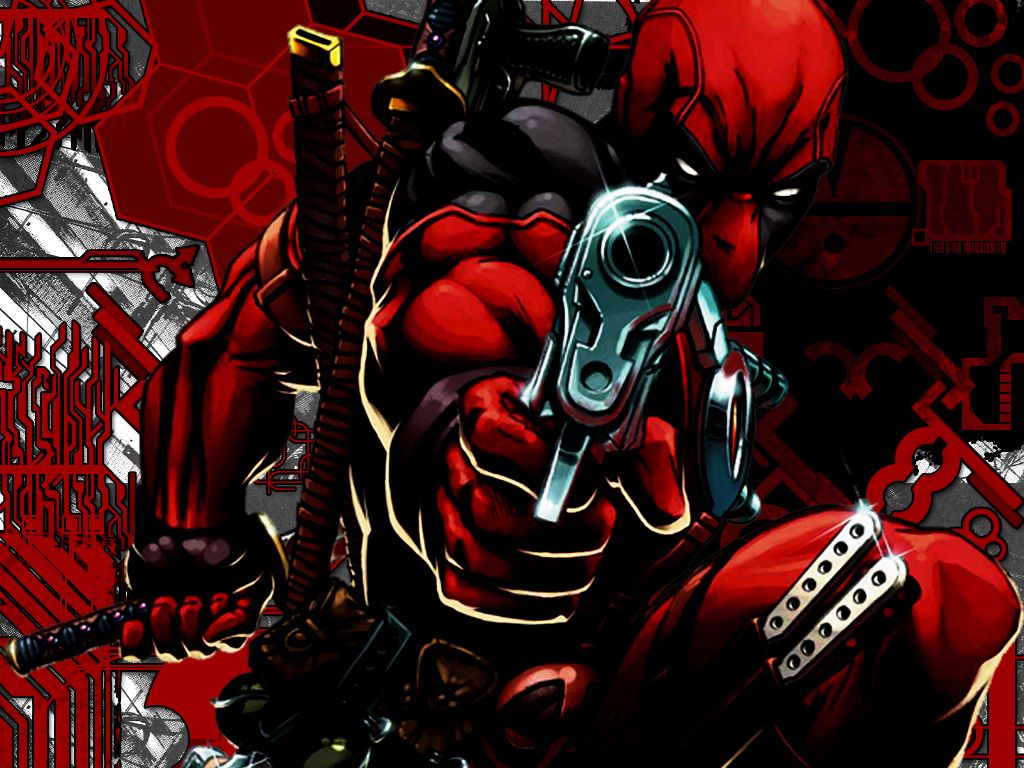 Deadpool With Guns Up Wallpapers