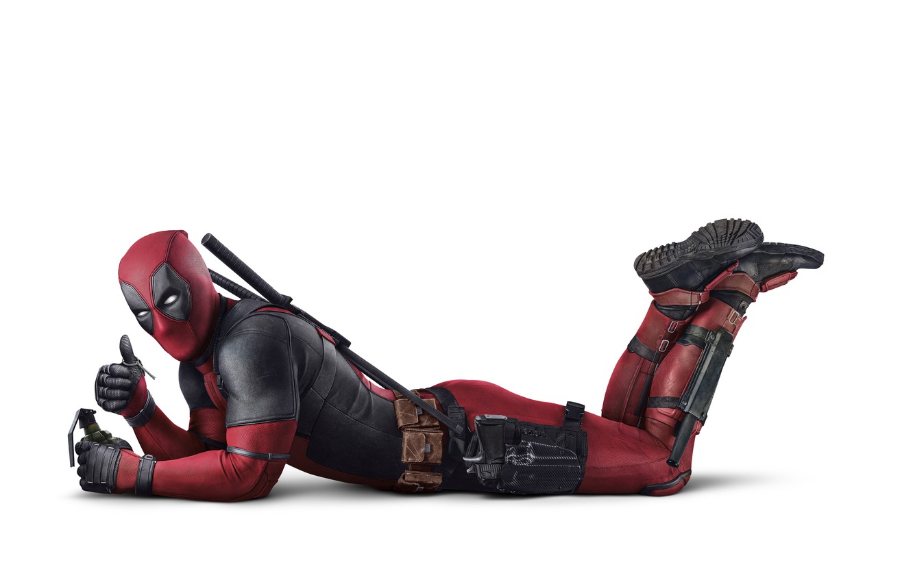 Deadpool With Guns Up Wallpapers