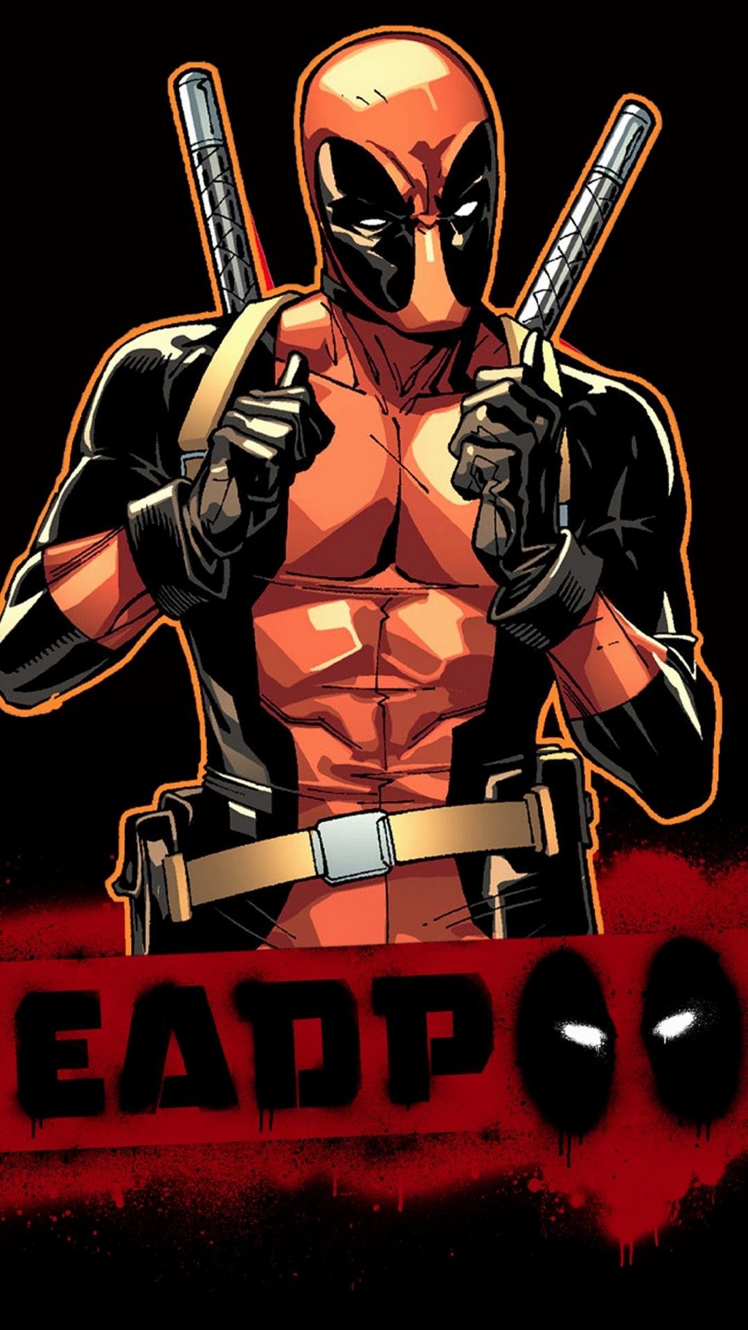 Deadpool With Guns Up Wallpapers