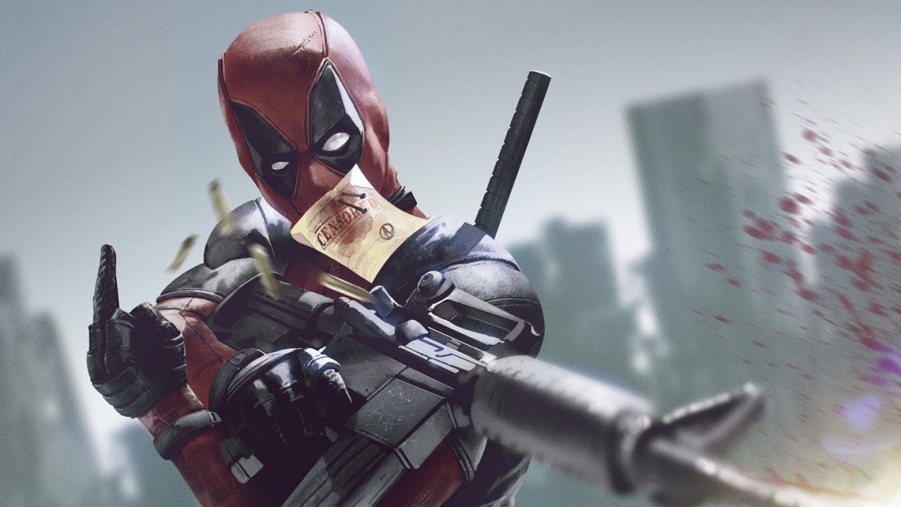 Deadpool With Guns Up Wallpapers