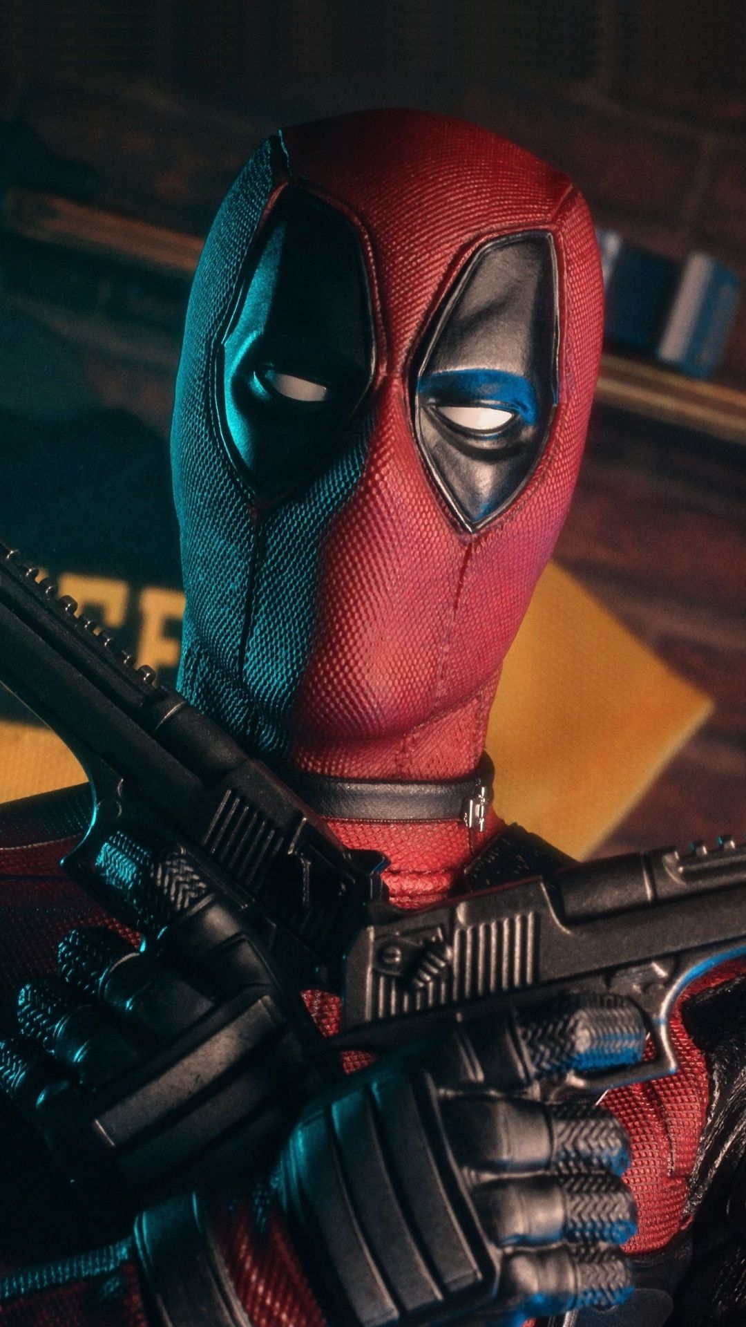 Deadpool With Guns Up Wallpapers