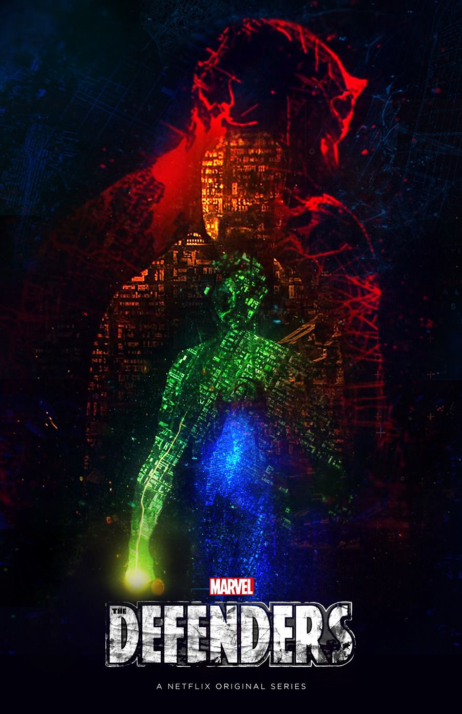 Defenders Daredevil, Jessica Jones, Luke Cage And Iron Fist Poster Art Wallpapers