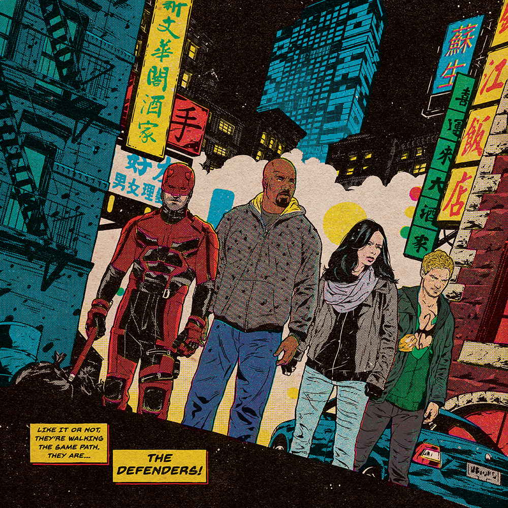 Defenders Daredevil, Jessica Jones, Luke Cage And Iron Fist Poster Art Wallpapers