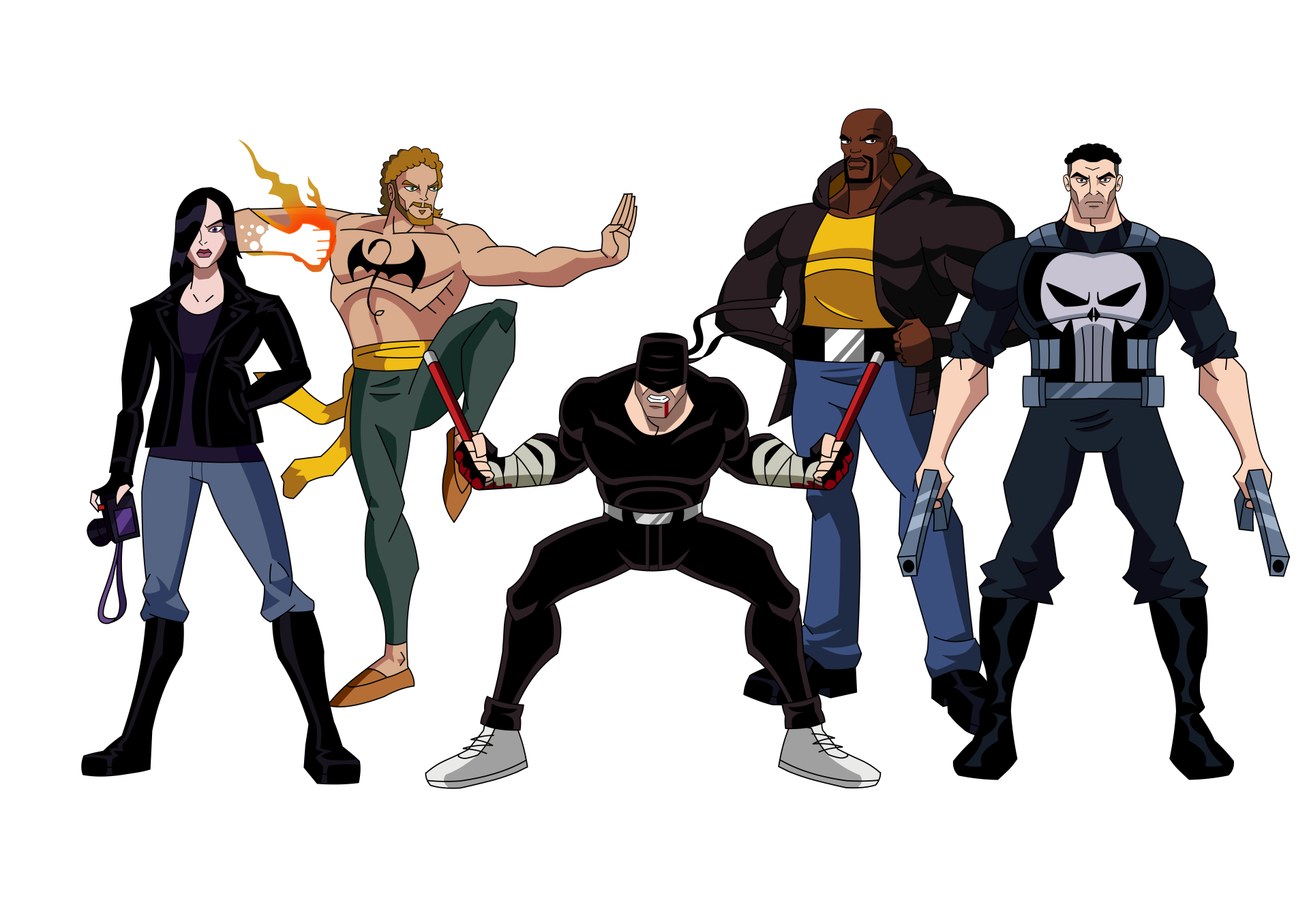 Defenders Daredevil, Jessica Jones, Luke Cage And Iron Fist Poster Art Wallpapers