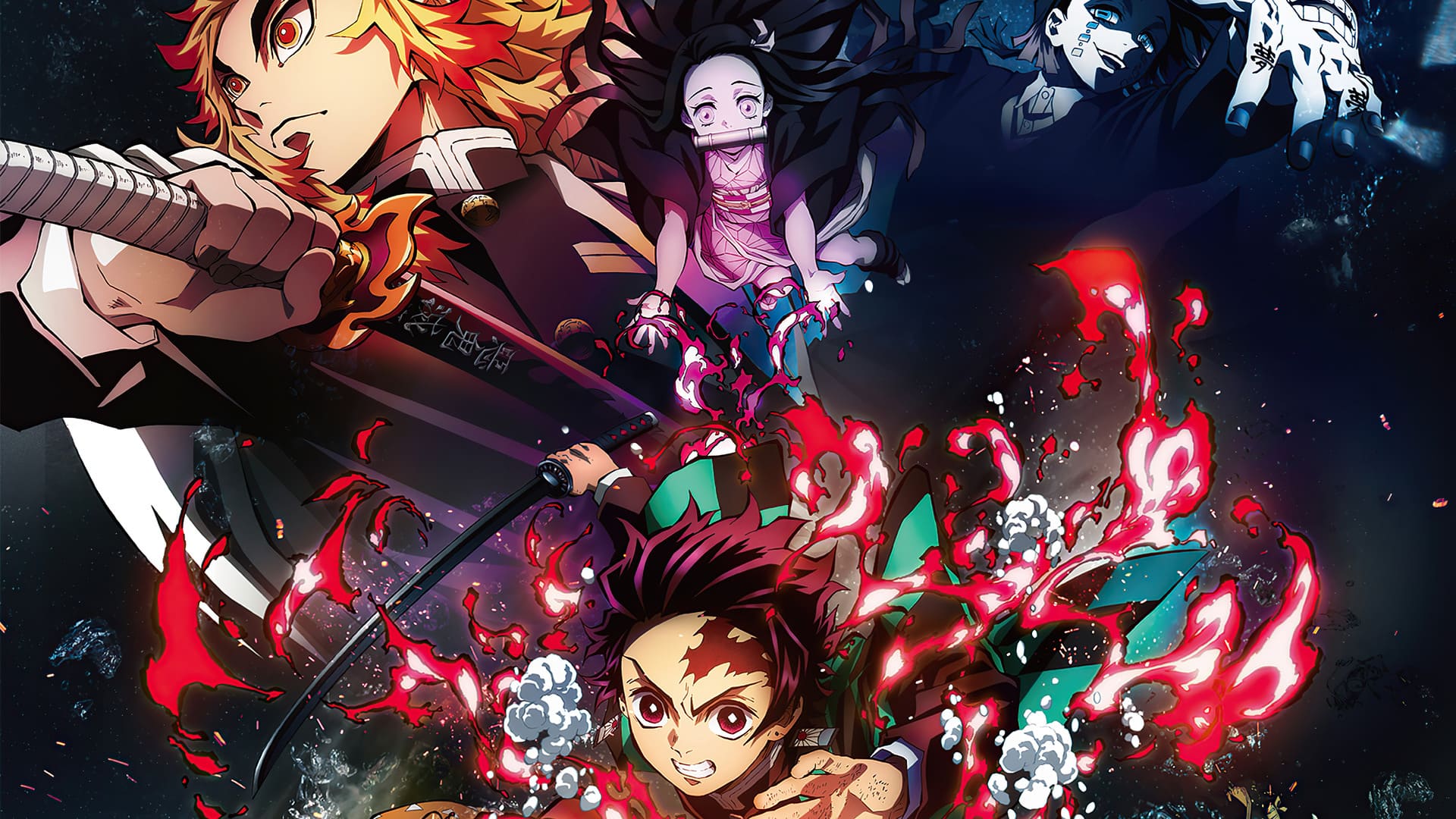 Рассекающий демонов картинки. Демон Slayer Kimetsu. Demon Slayer Kimetsu no Yaiba. Клинок рассекающий демонов демон поезд. Аниме клинок рассекающий демонов бесконечный поезд.