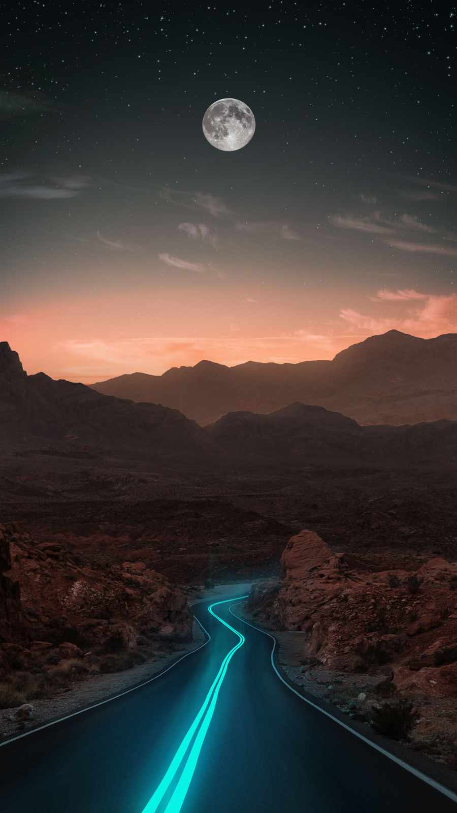 Desert In Neon Sunset Wallpapers