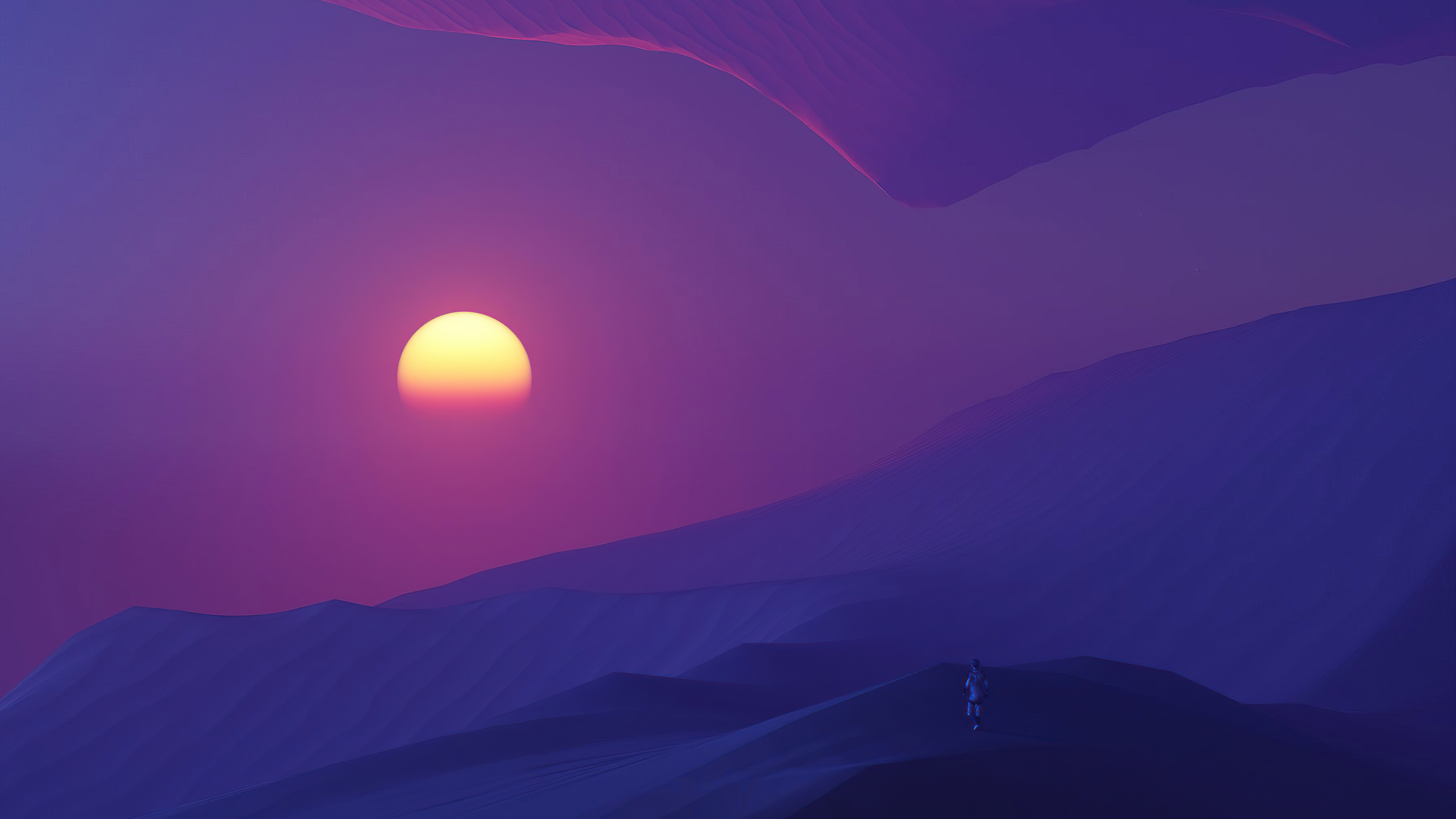 Desert In Neon Sunset Wallpapers