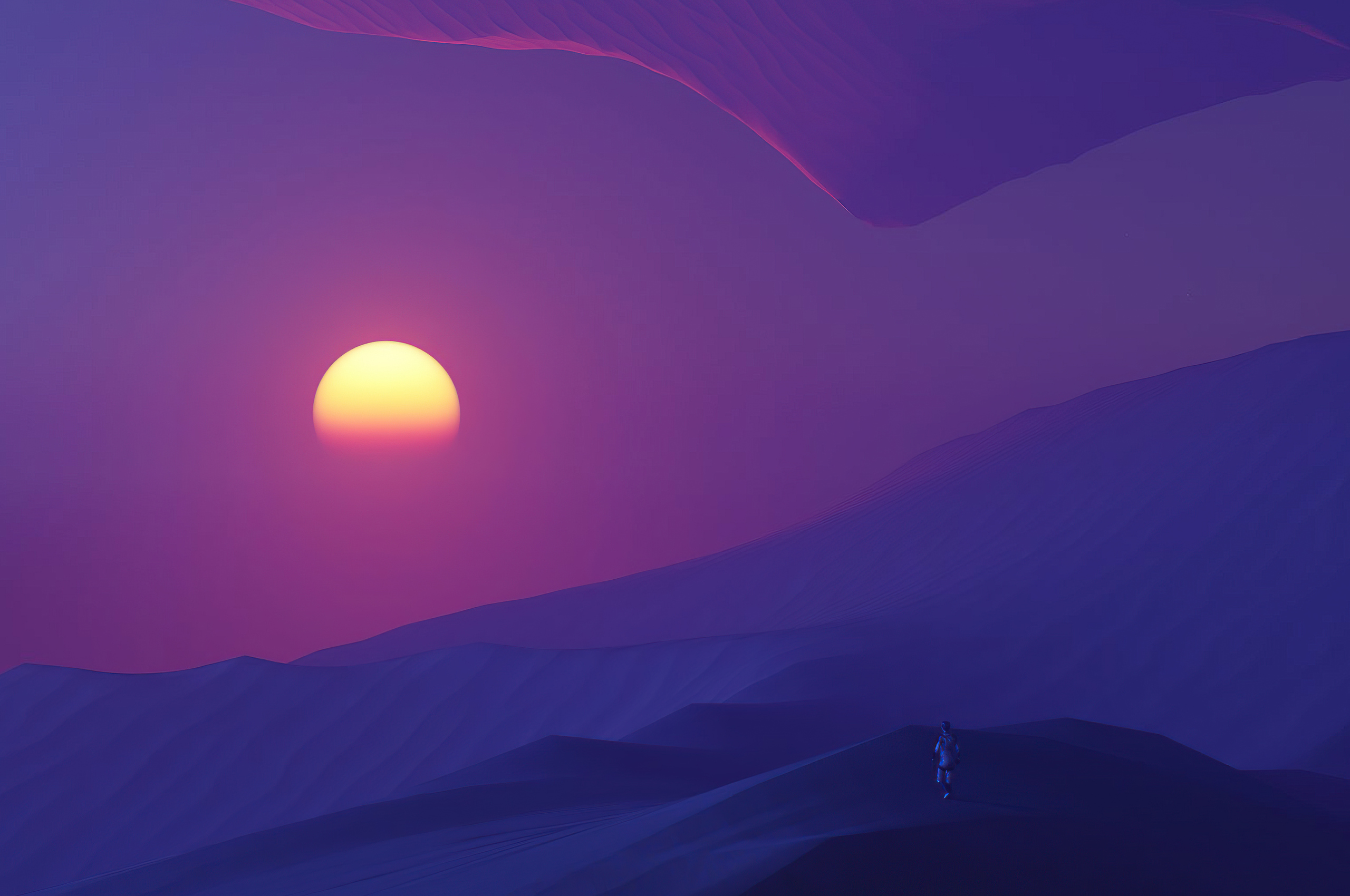 Desert In Neon Sunset Wallpapers