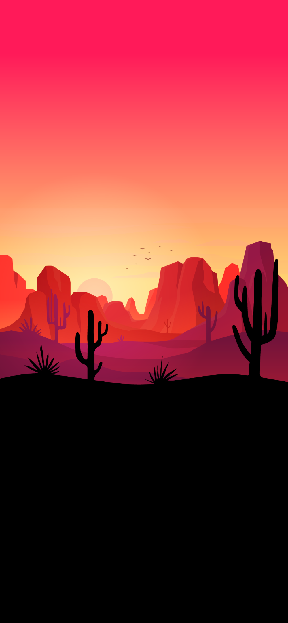 Desert In Neon Sunset Wallpapers