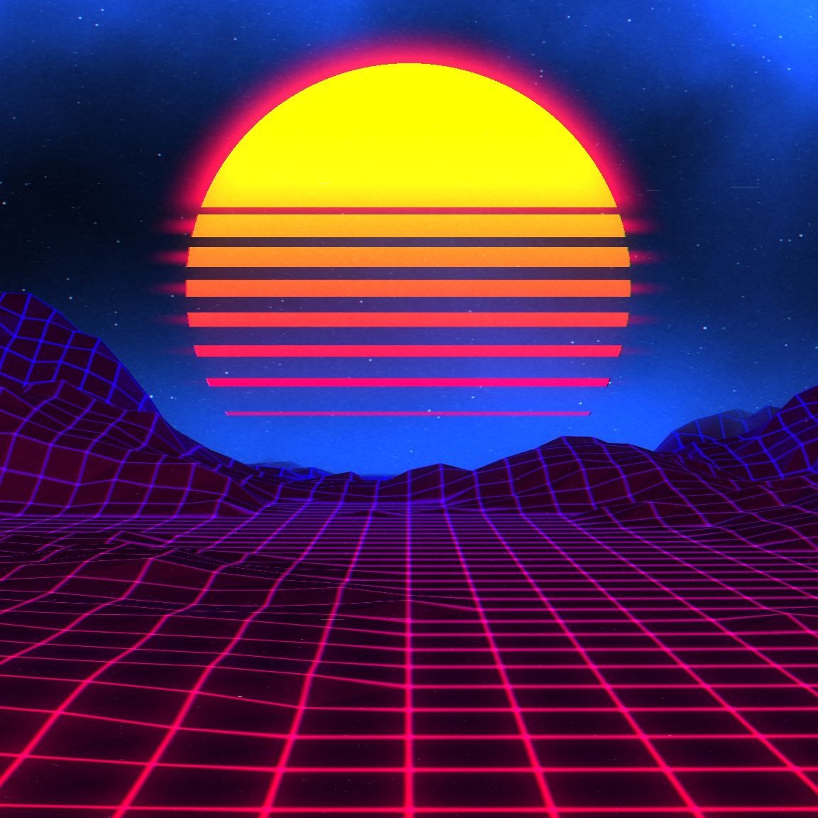 Desert In Neon Sunset Wallpapers