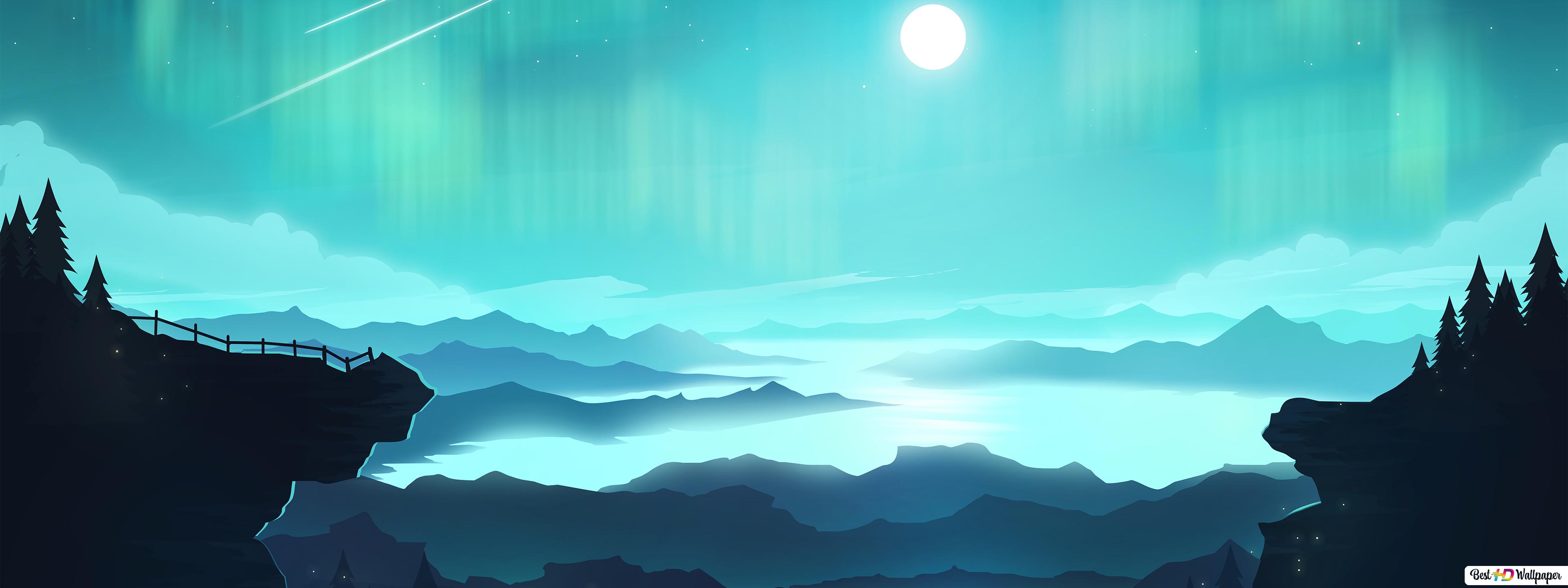 Desert Nights Moon 5K Minimalism Wallpapers