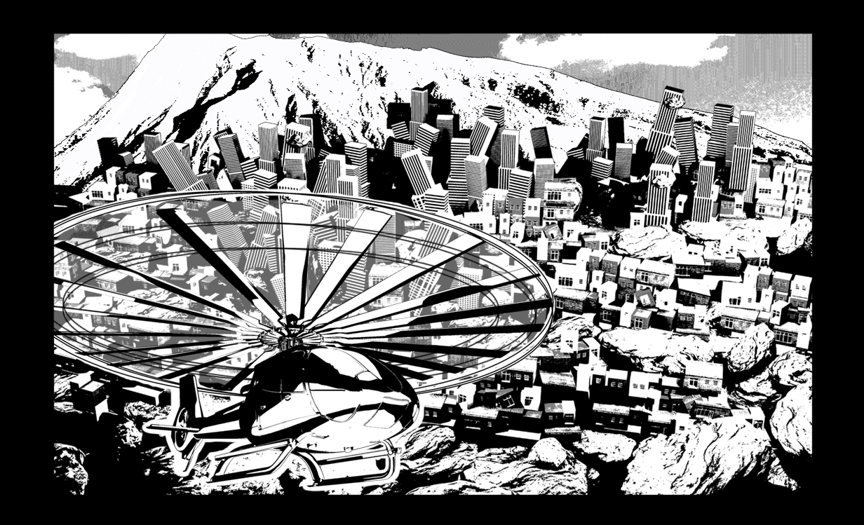 Destroyed Anime City Background