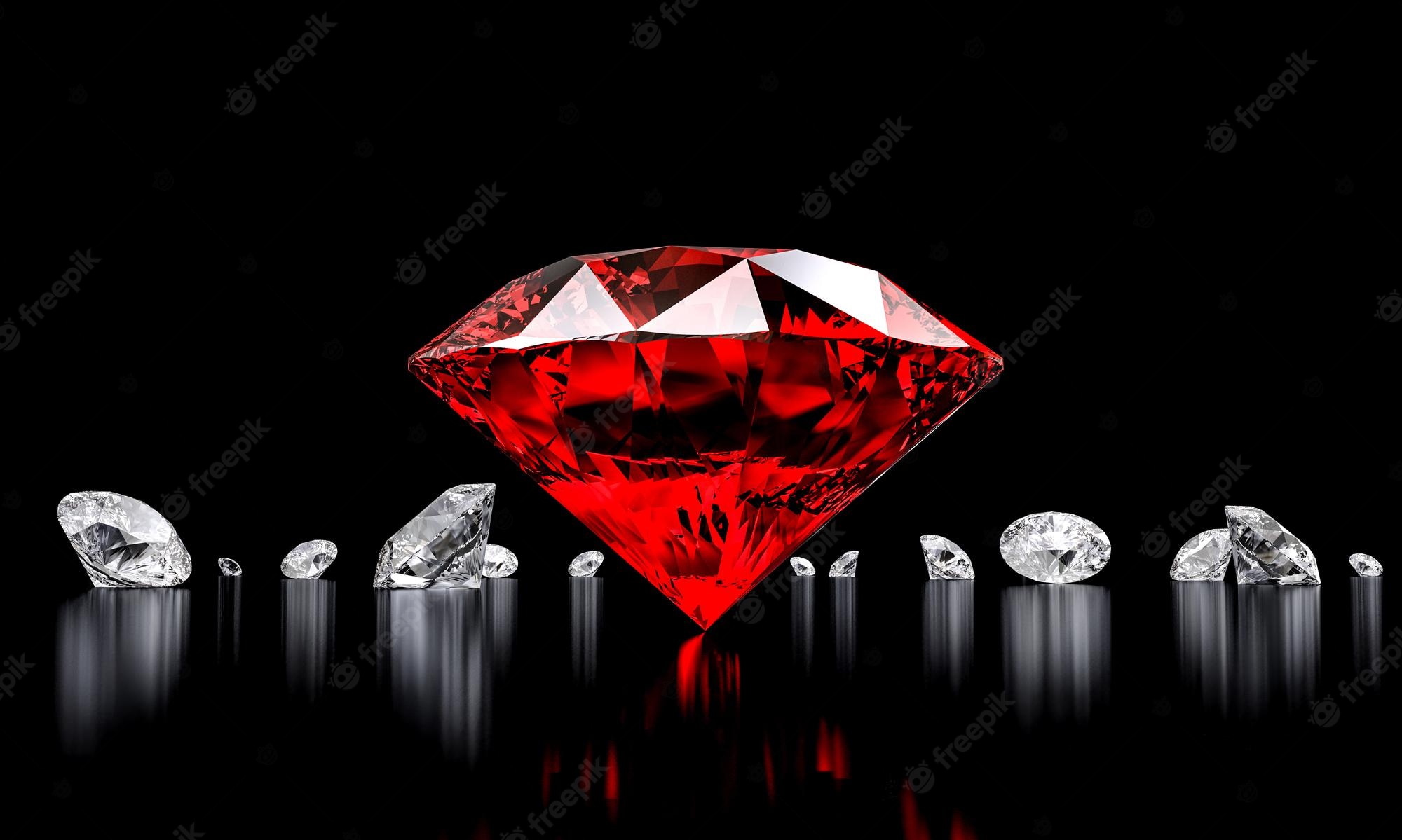 Diamonds Black Background