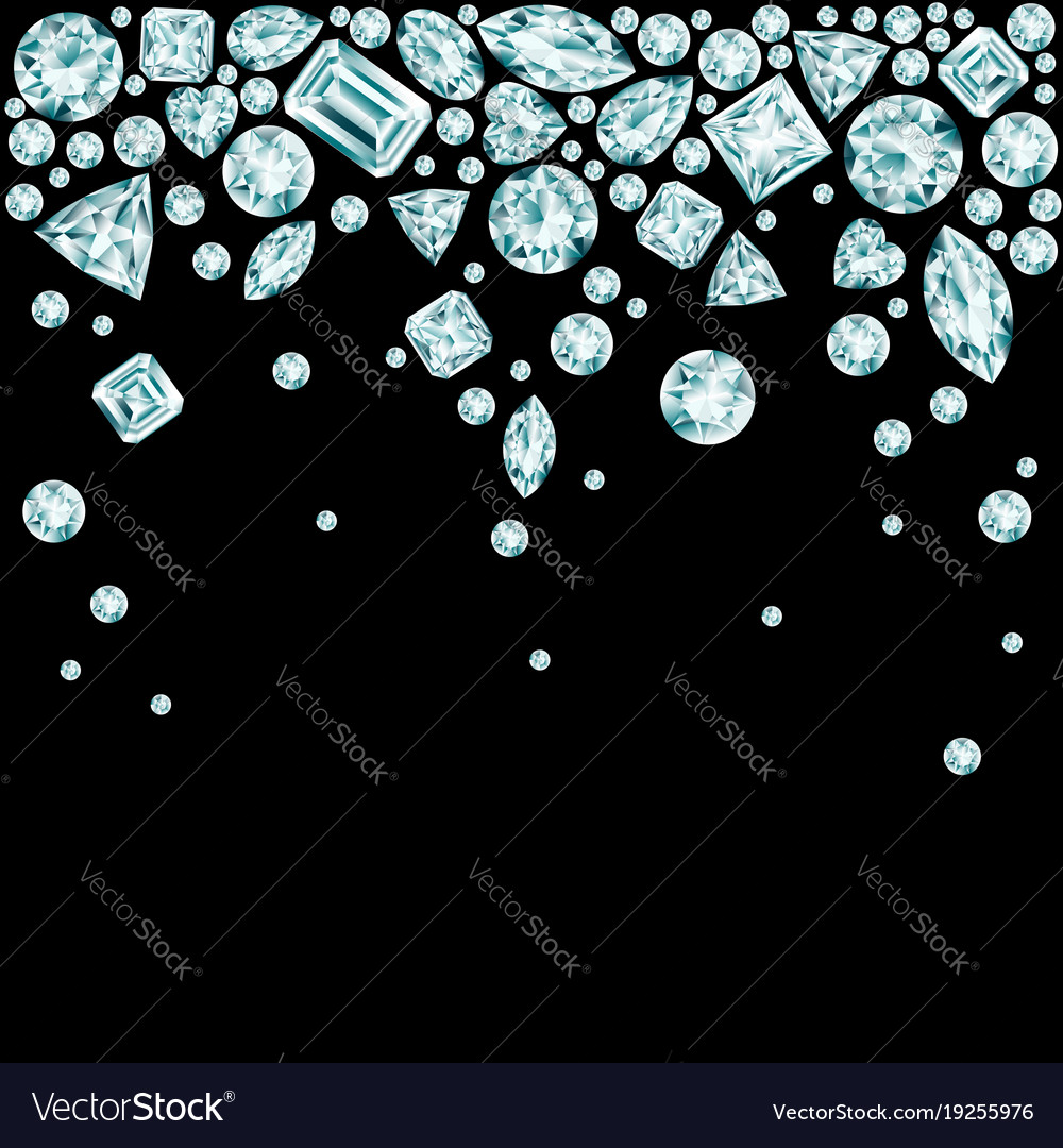 Diamonds Black Background