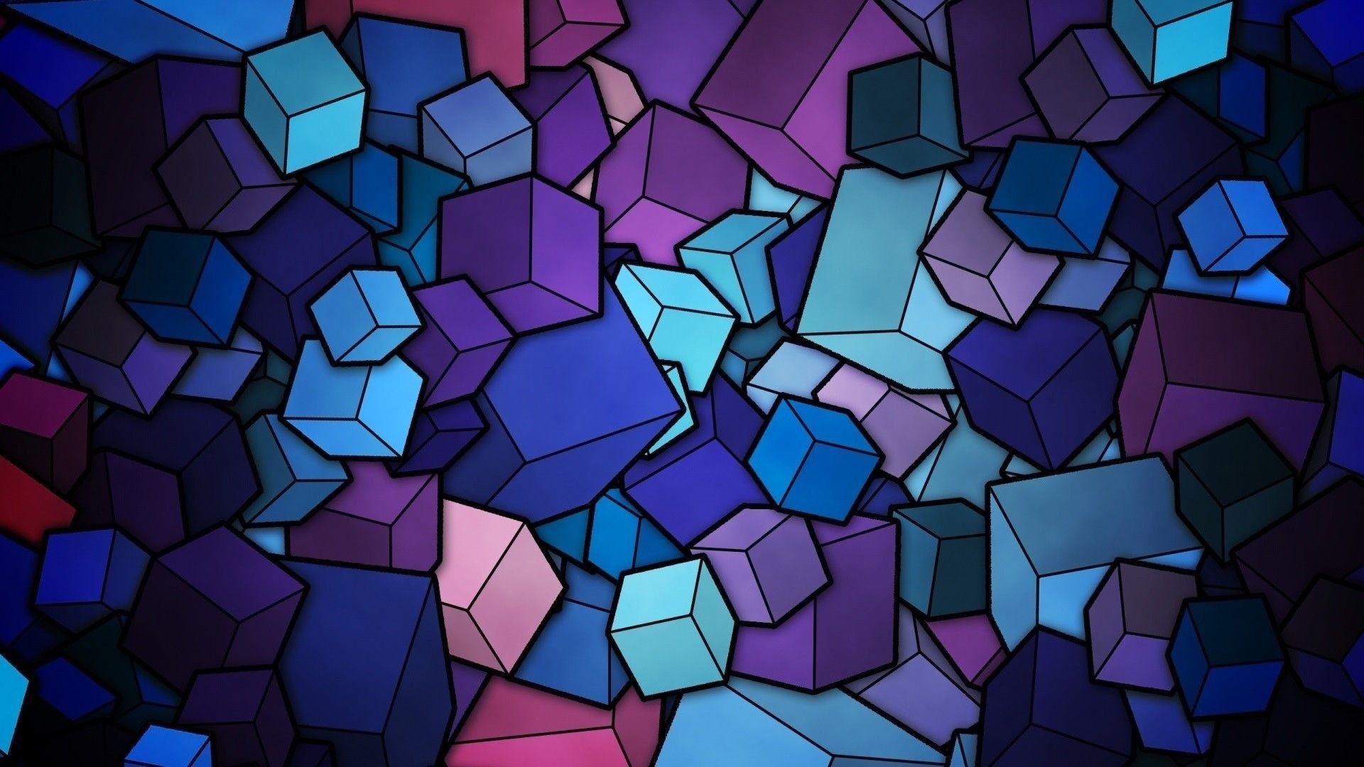 Digital Cool Geometry Shapes Art Wallpapers