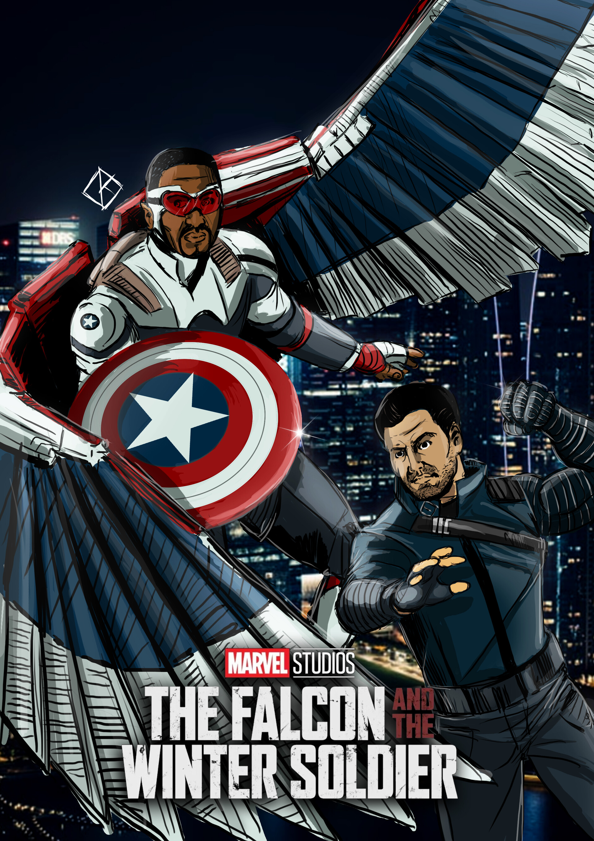 Digital Fan Art Of  Falcon And Winter Soldier Wallpapers