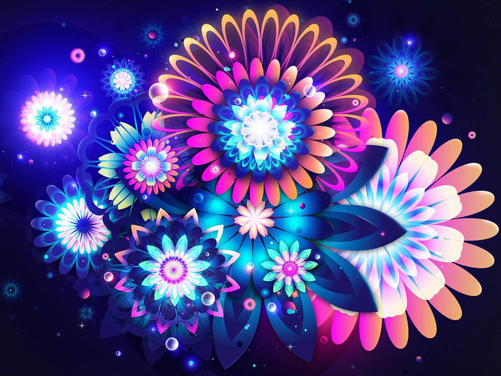 Digital Flowers Wallpapers