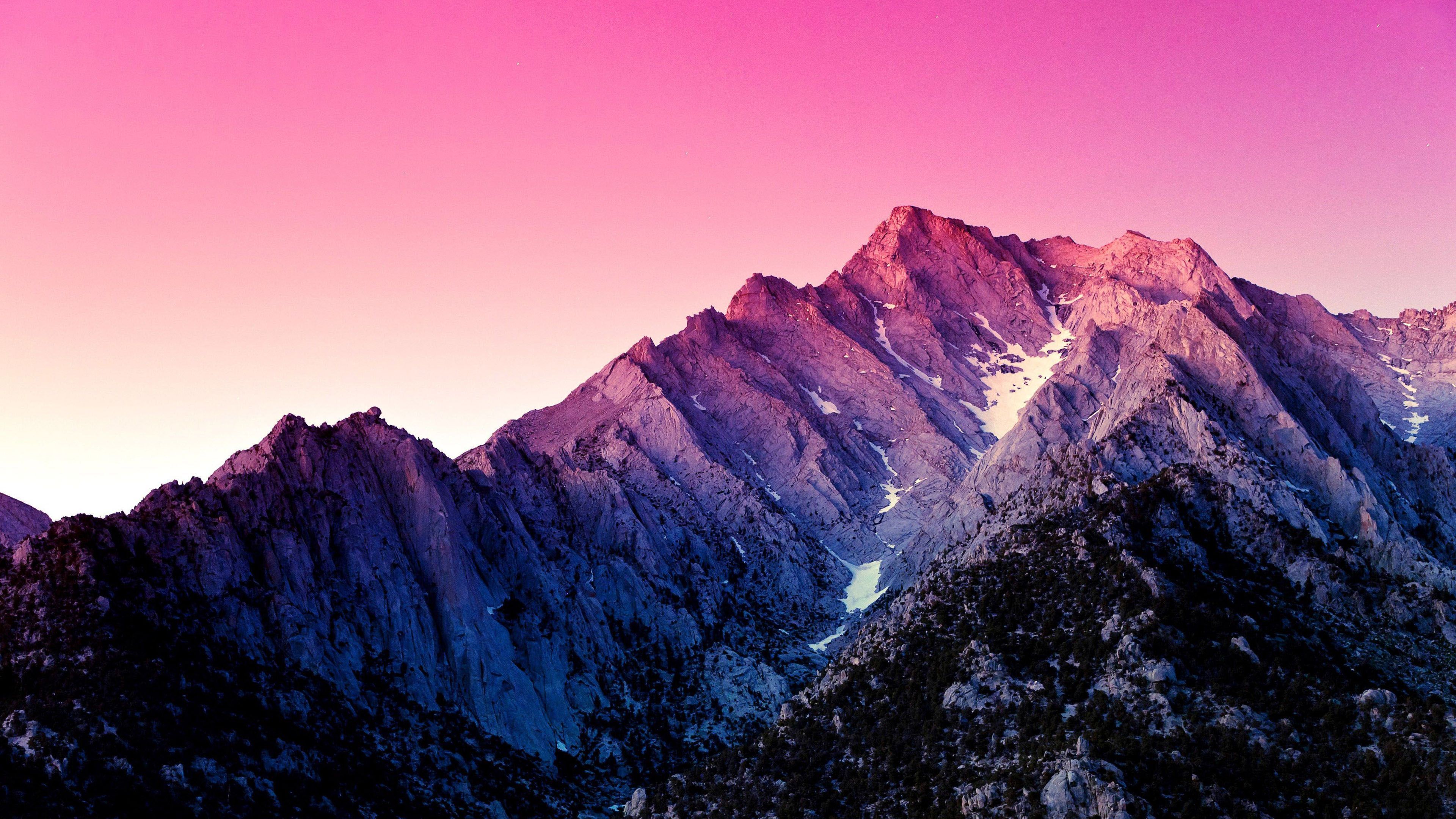 Digital Pink Mountains Wallpapers