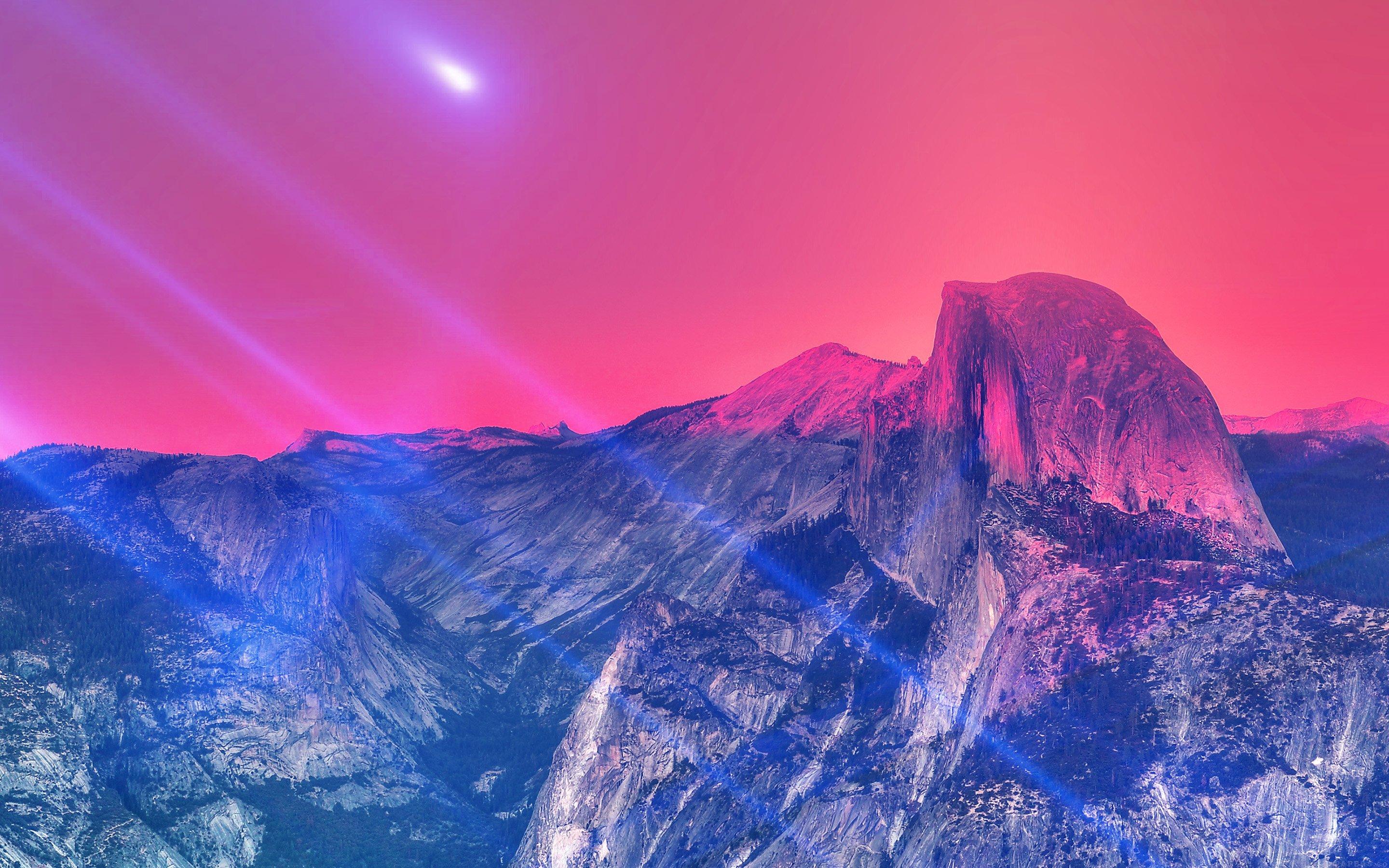 Digital Pink Mountains Wallpapers