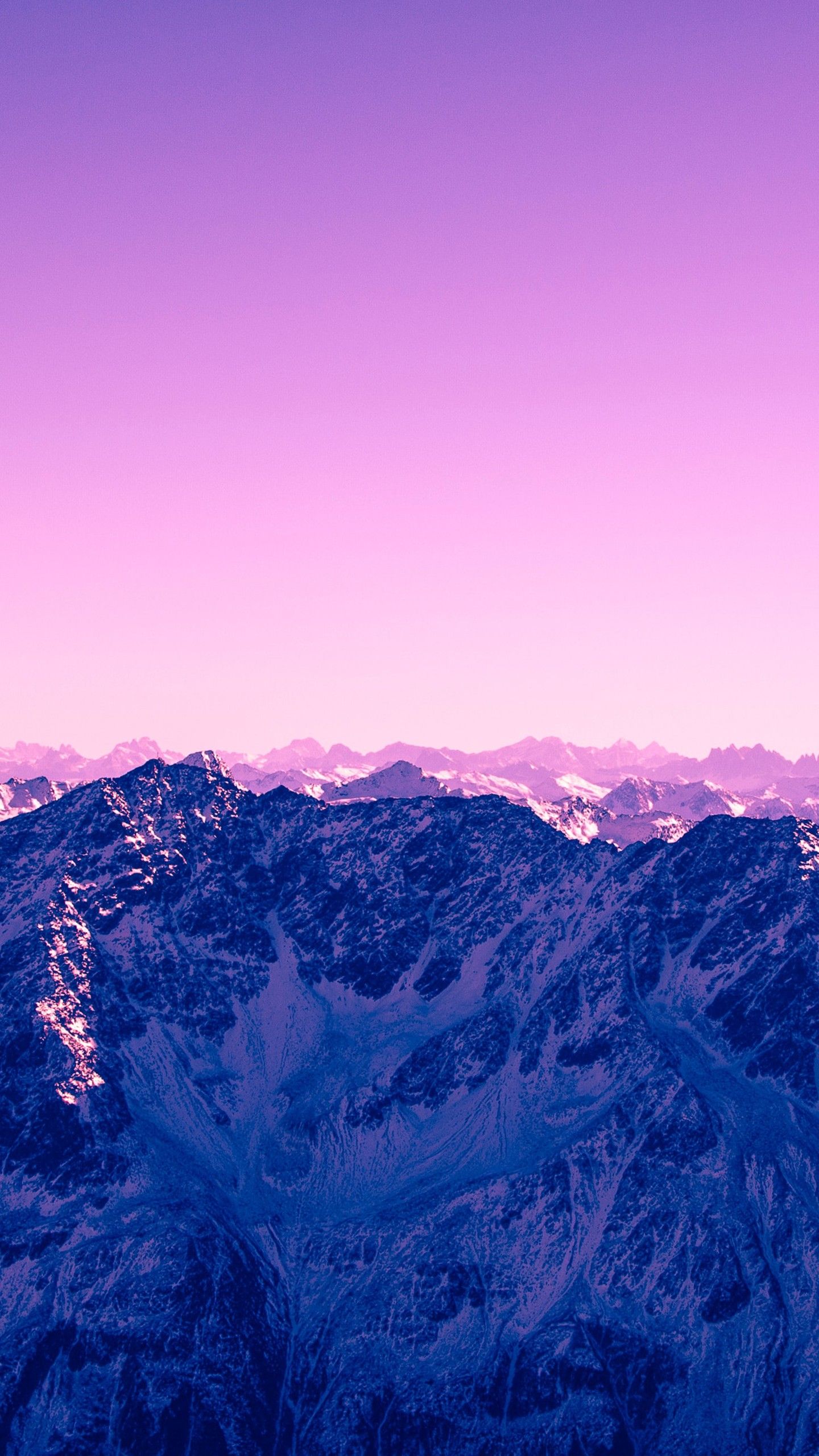 Digital Pink Mountains Wallpapers