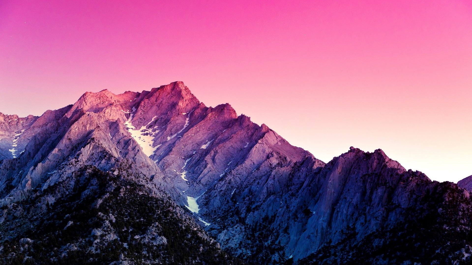 Digital Pink Mountains Wallpapers