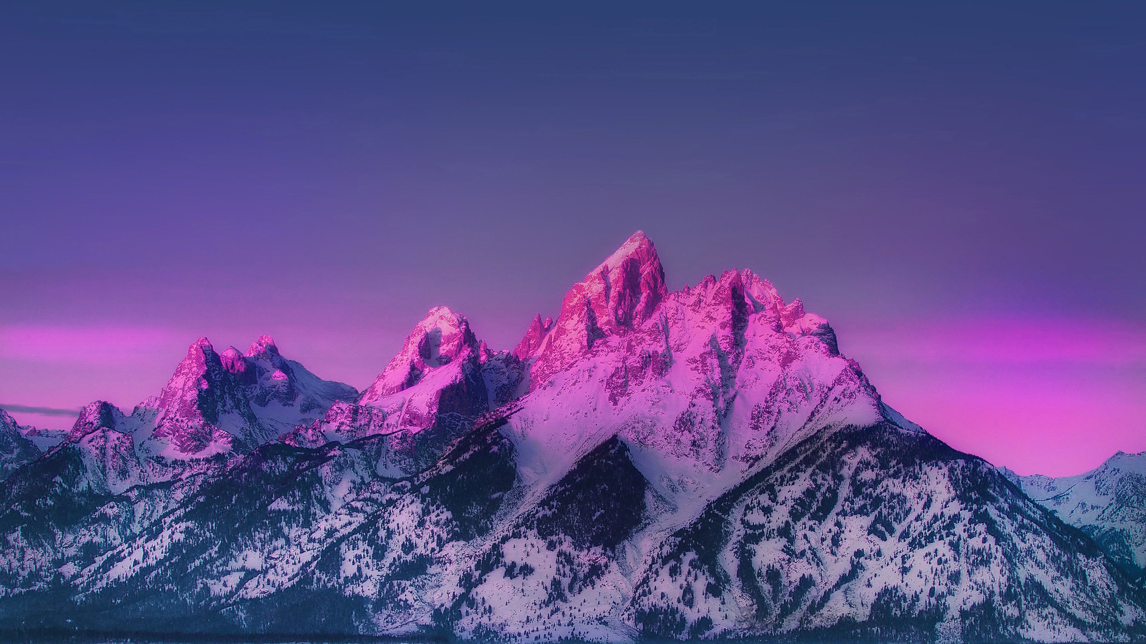 Digital Pink Mountains Wallpapers