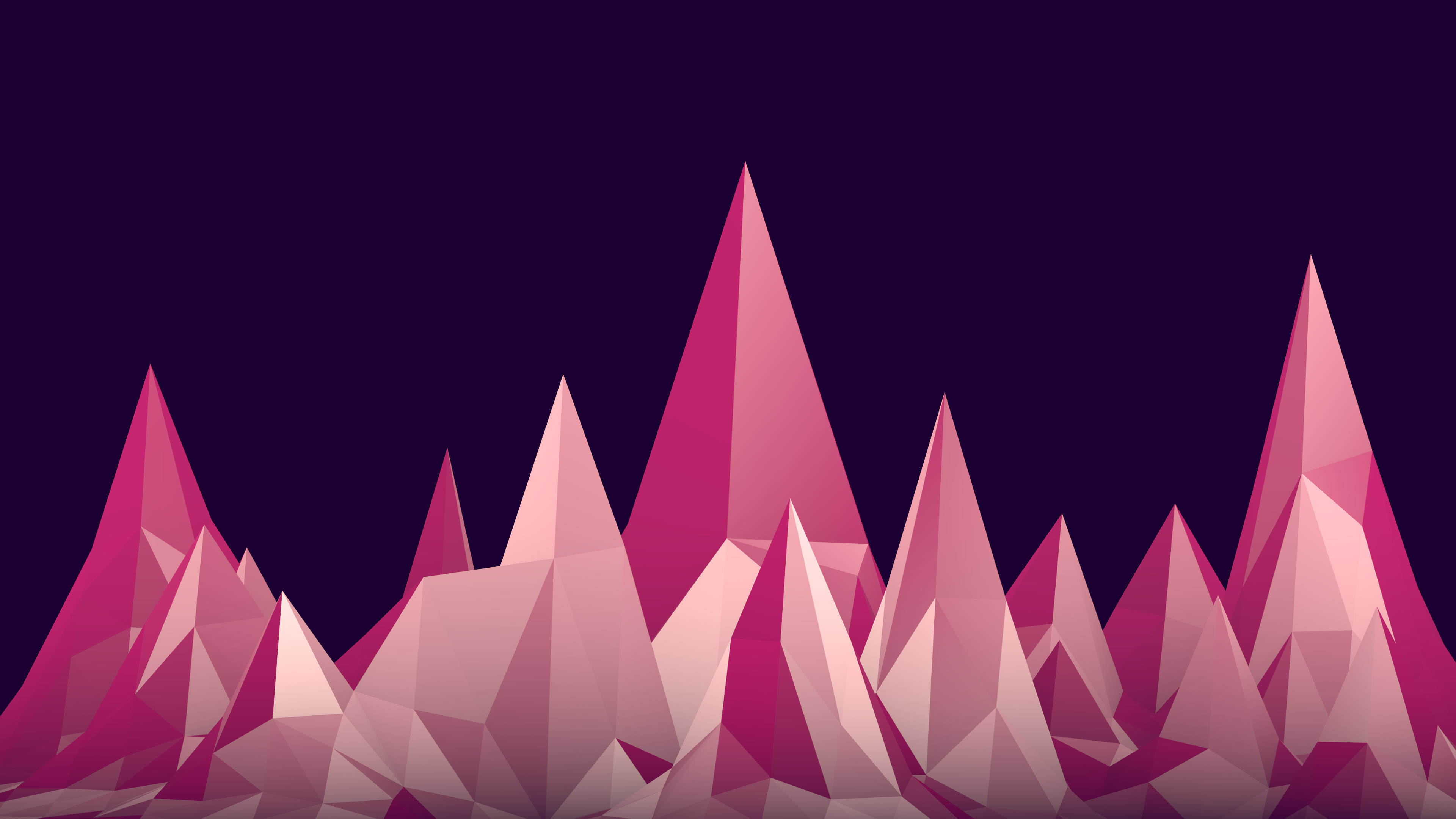 Digital Pink Mountains Wallpapers