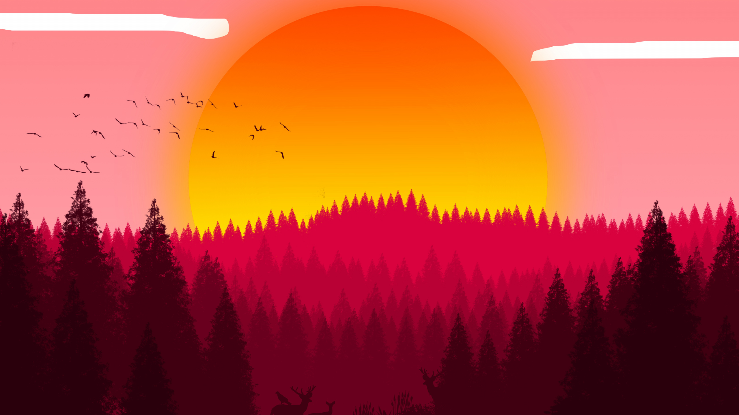 Digital Sunset Art Wallpapers