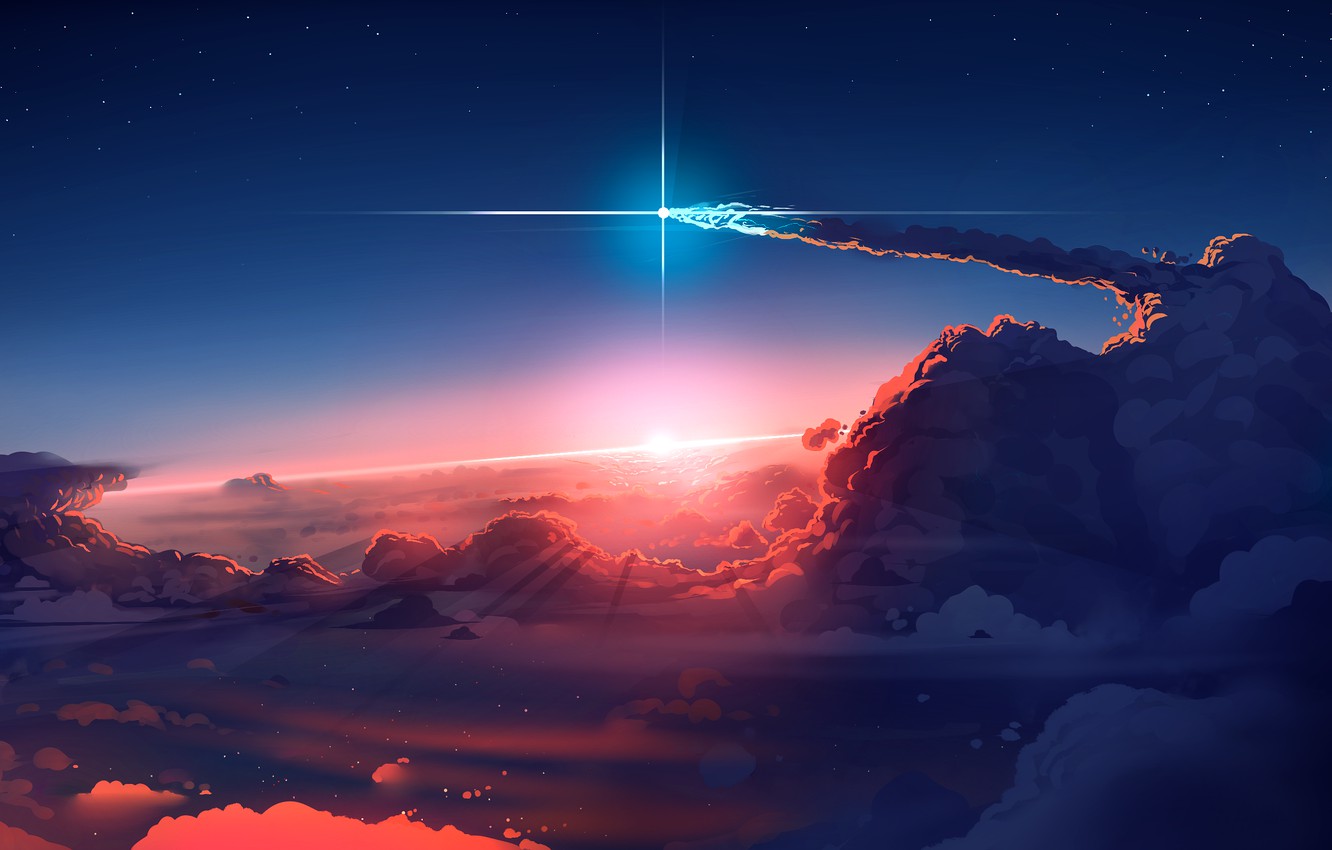 Digital Sunset Art Wallpapers