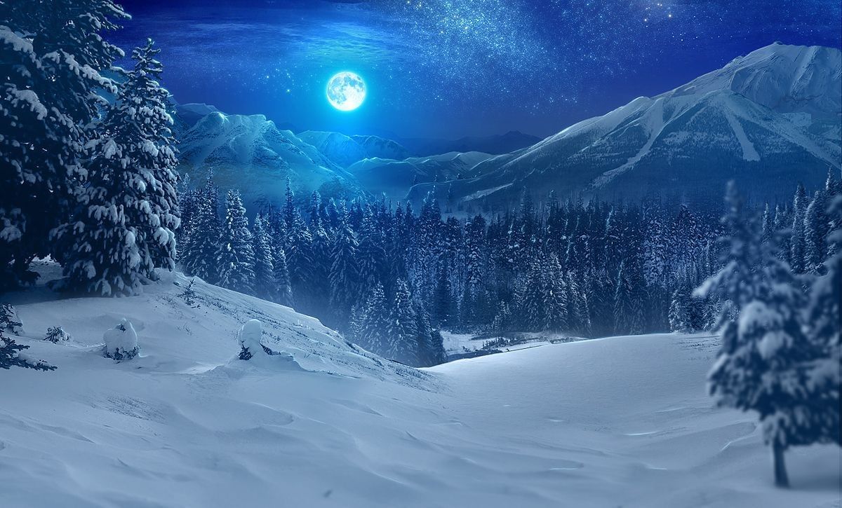 Digital Winter Moon Wallpapers