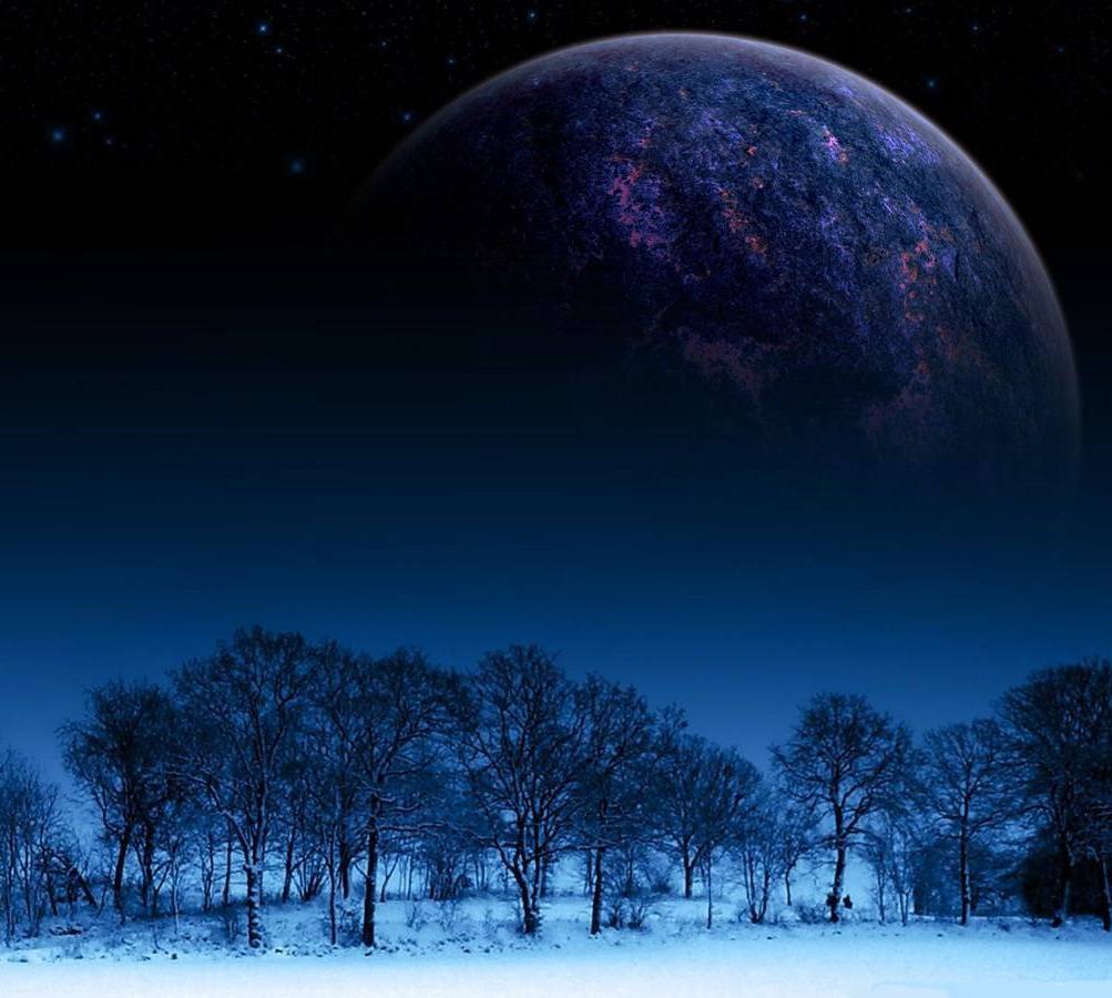 Digital Winter Moon Wallpapers