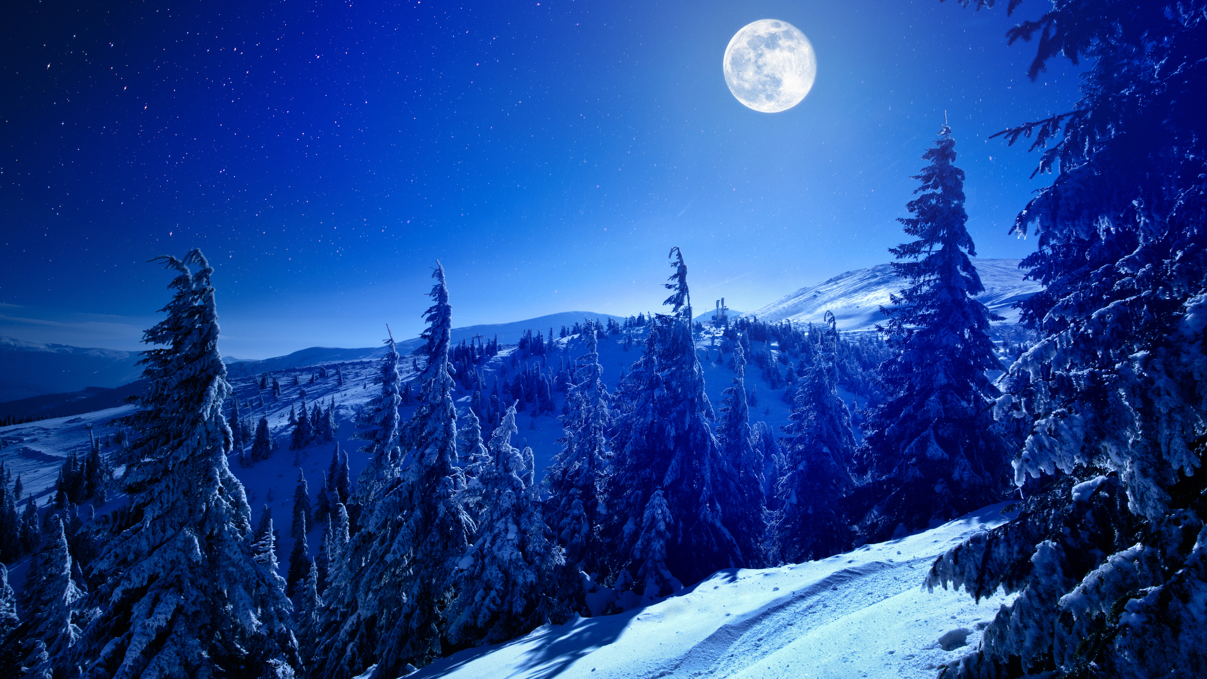 Digital Winter Moon Wallpapers