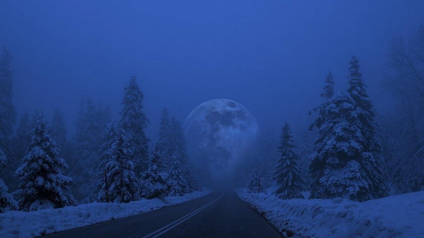 Digital Winter Moon Wallpapers