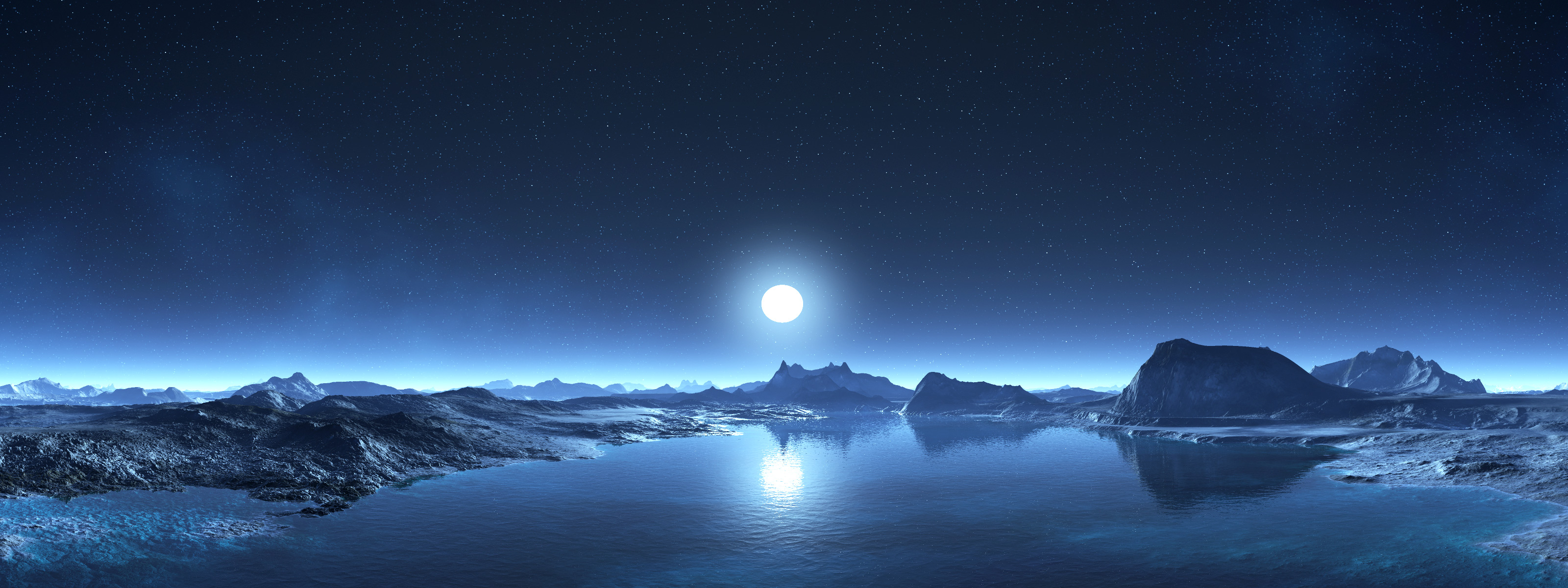 Digital Winter Moon Wallpapers