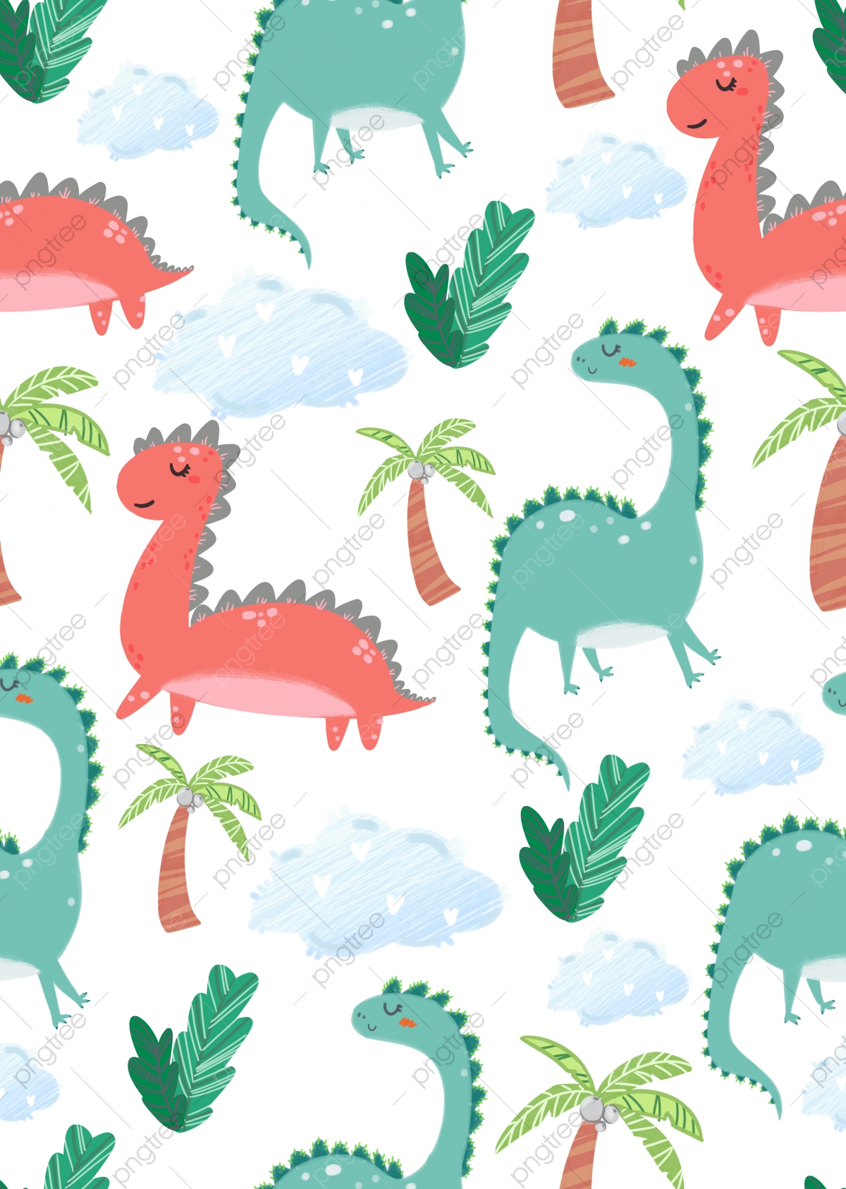 Dinosaur Pattern Wallpapers