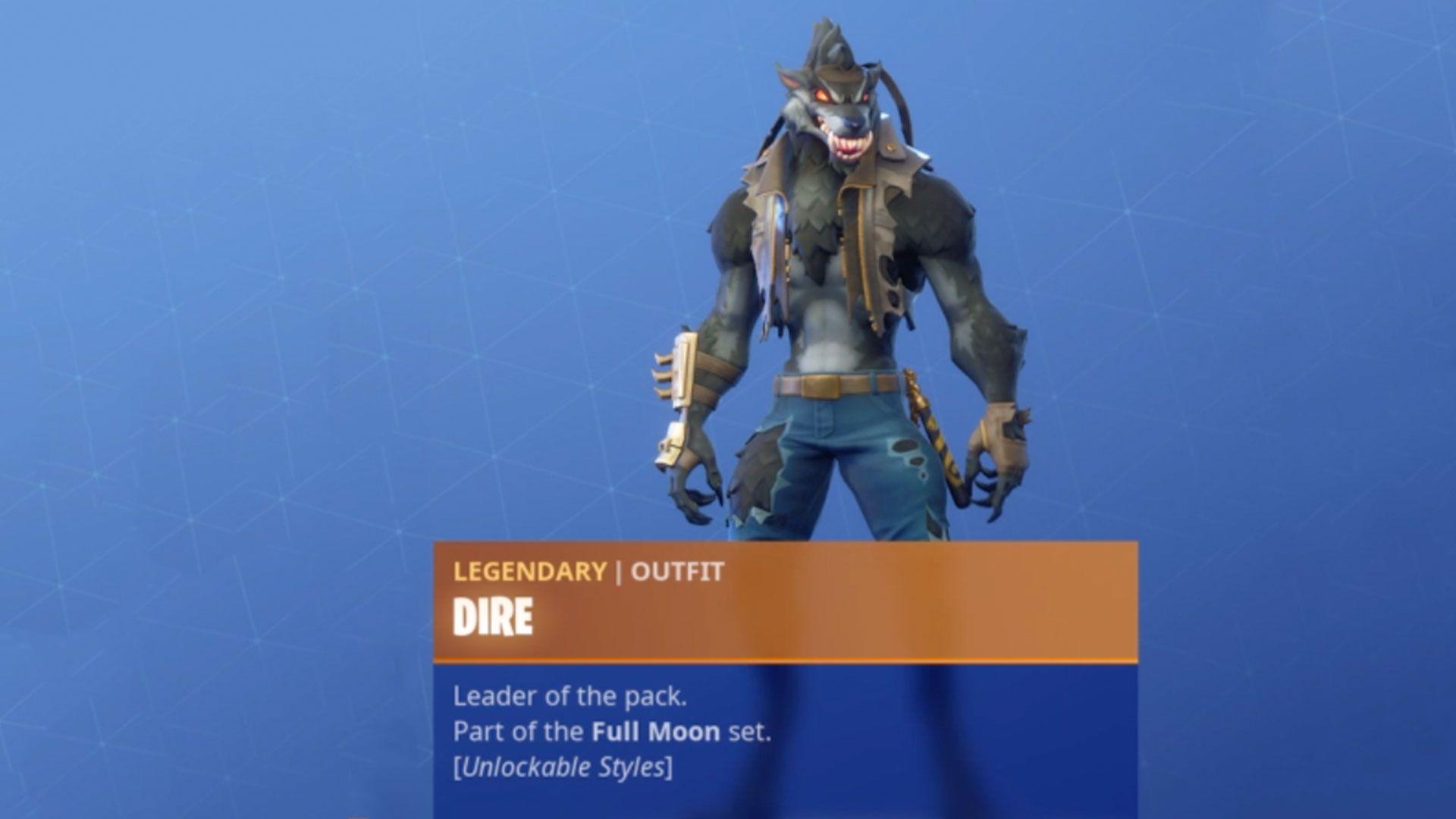 Dire Fortnite Skin Wallpapers