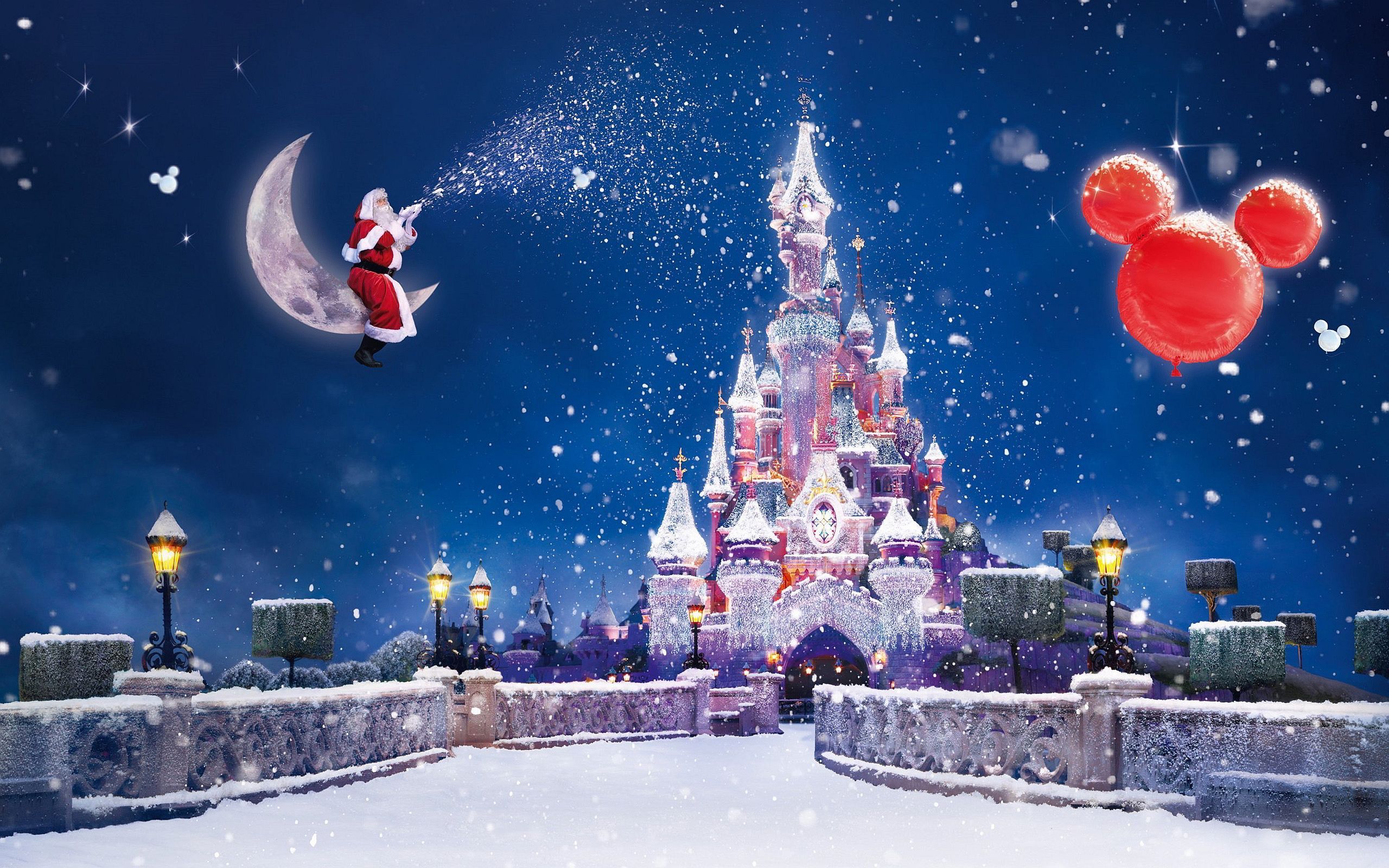 Disney Castle Christmas Wallpapers