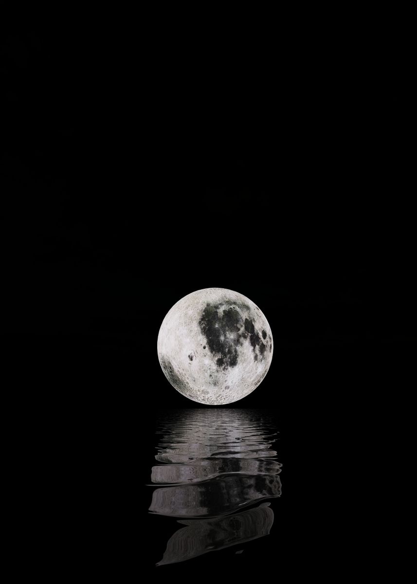 Distorted Moon Reflection Wallpapers