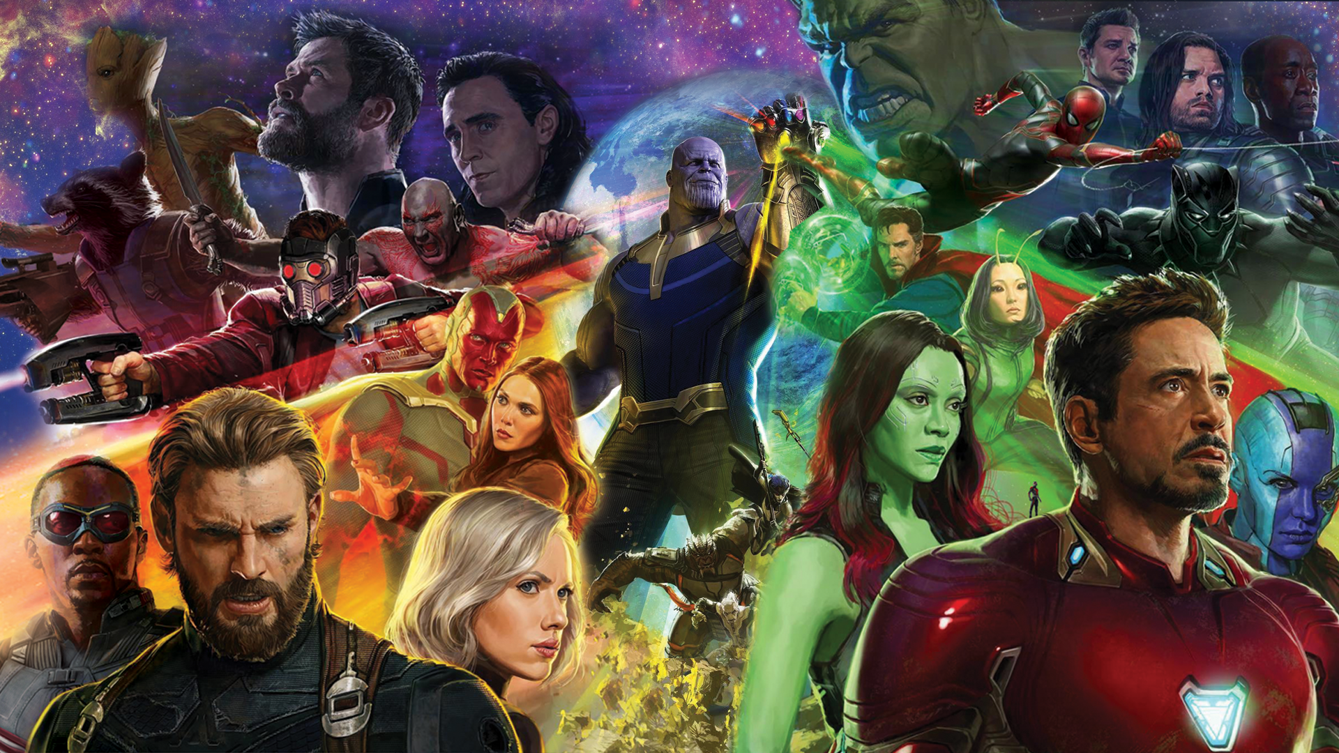 Doctor Strange, Falcon, Scarlet Witch And Hawkeye In Avengers Infinity War Wallpapers