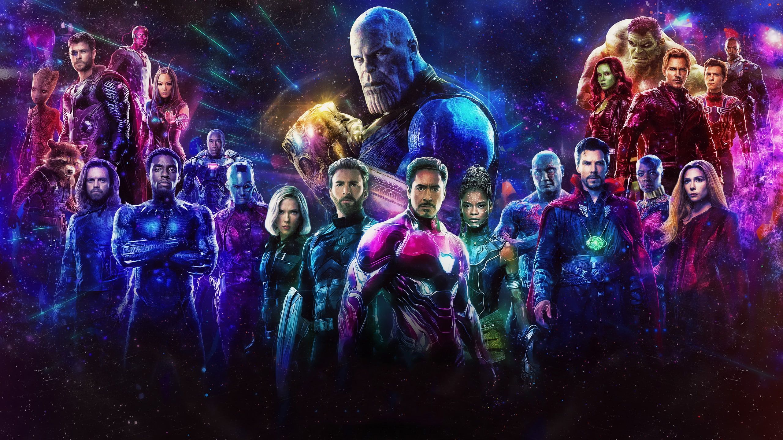 Doctor Strange, Falcon, Scarlet Witch And Hawkeye In Avengers Infinity War Wallpapers