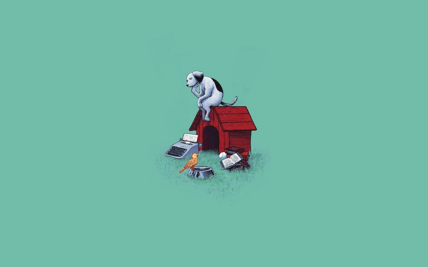 Dog Minimalism Wallpapers