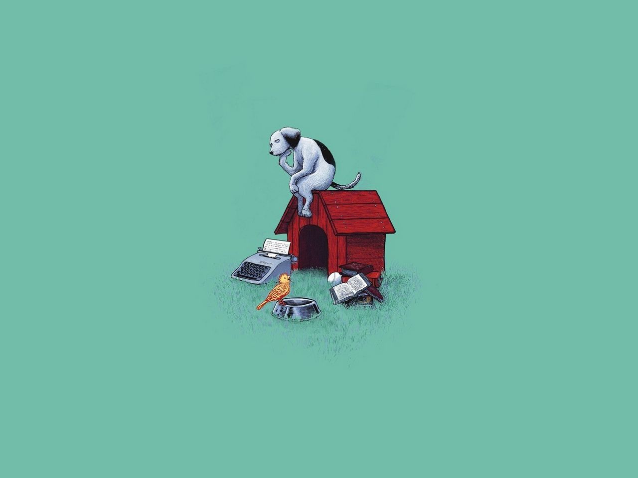 Dog Minimalism Wallpapers