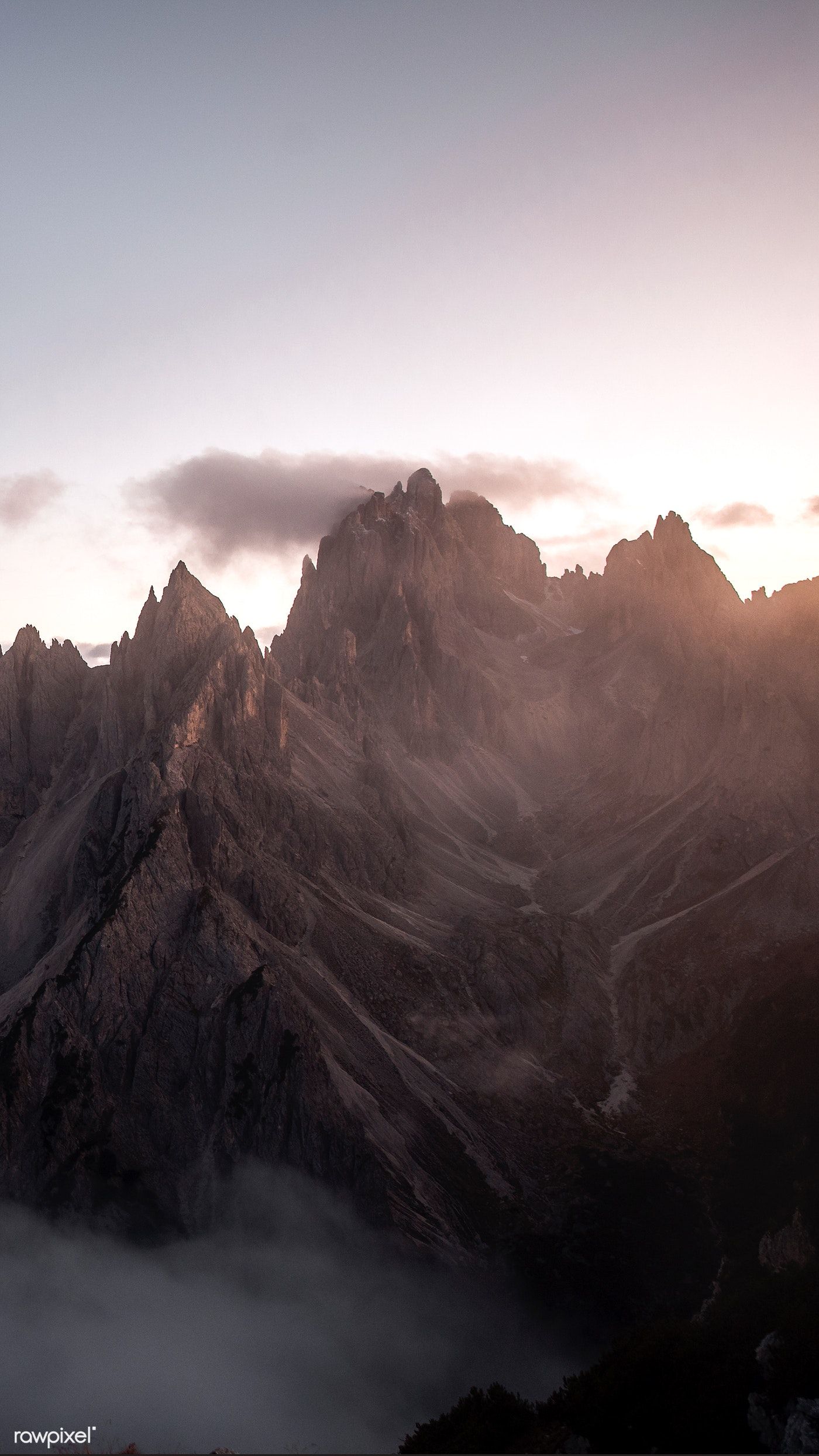 Dolomites Italy Fogy Mountains Wallpapers