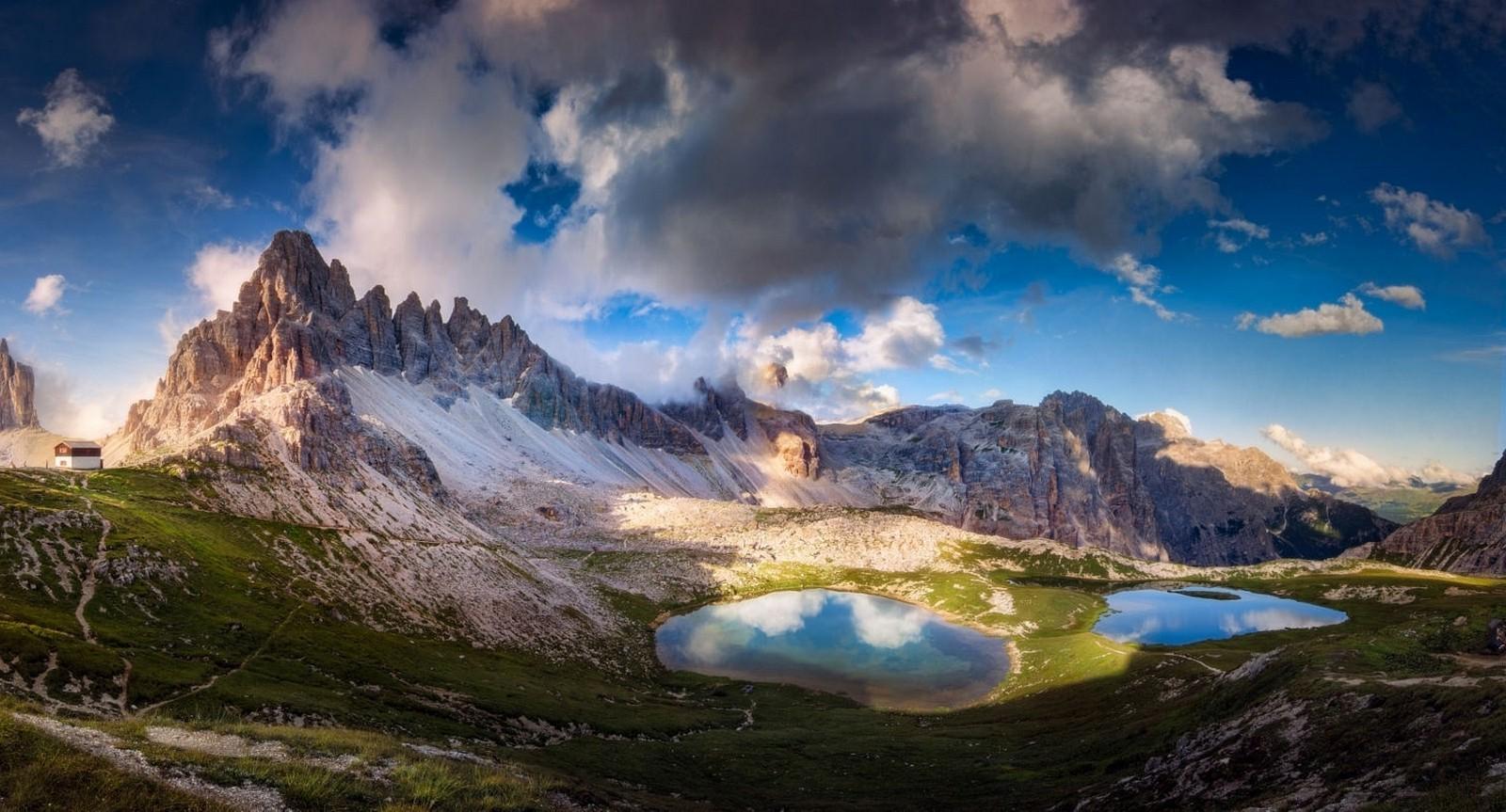 Dolomites Italy Fogy Mountains Wallpapers