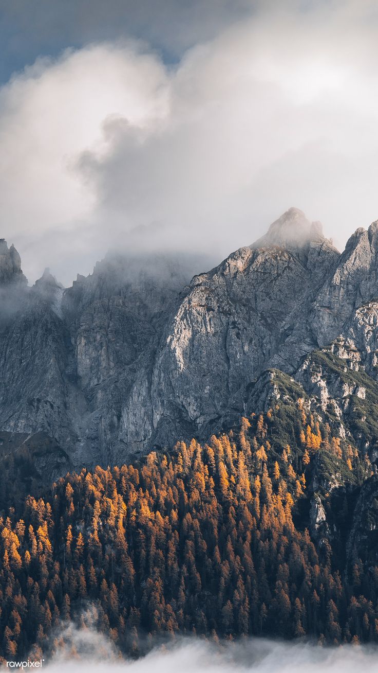 Dolomites Italy Fogy Mountains Wallpapers