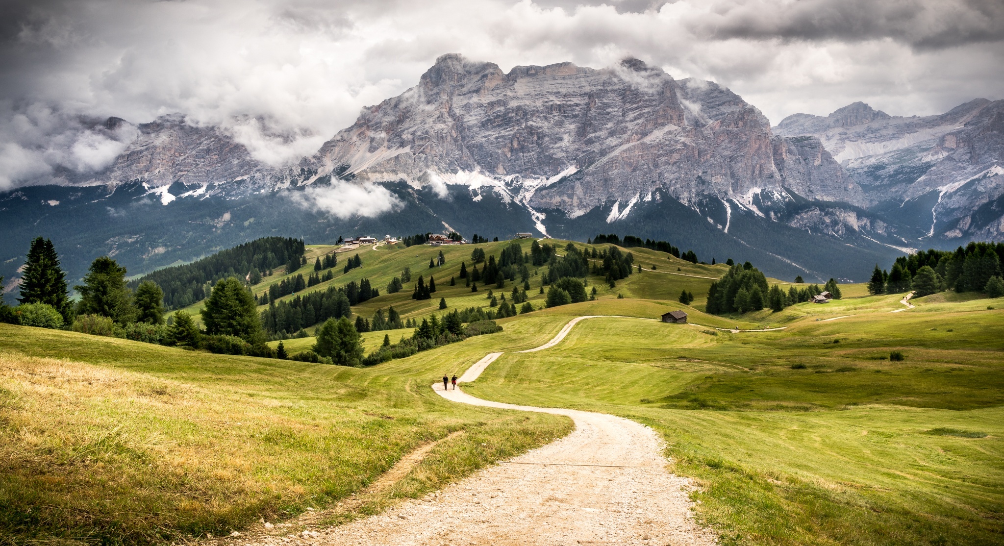 Dolomites Italy Fogy Mountains Wallpapers